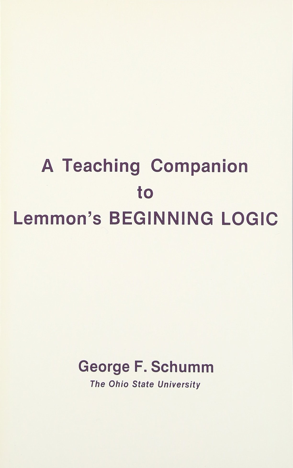 Companion To Lemmon's Beginning Logic