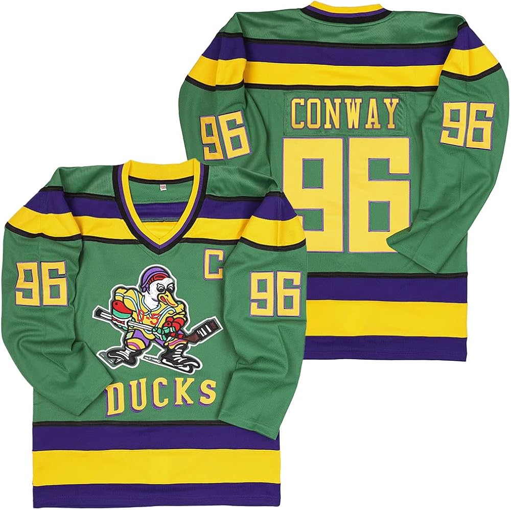 90s Movie Hockey Jersey for Men and Women,Mighty Ducks Ice Hockey Jersey #96 Charlie Conway #99 Adam Banks : Clothing, Shoes & Jewelry