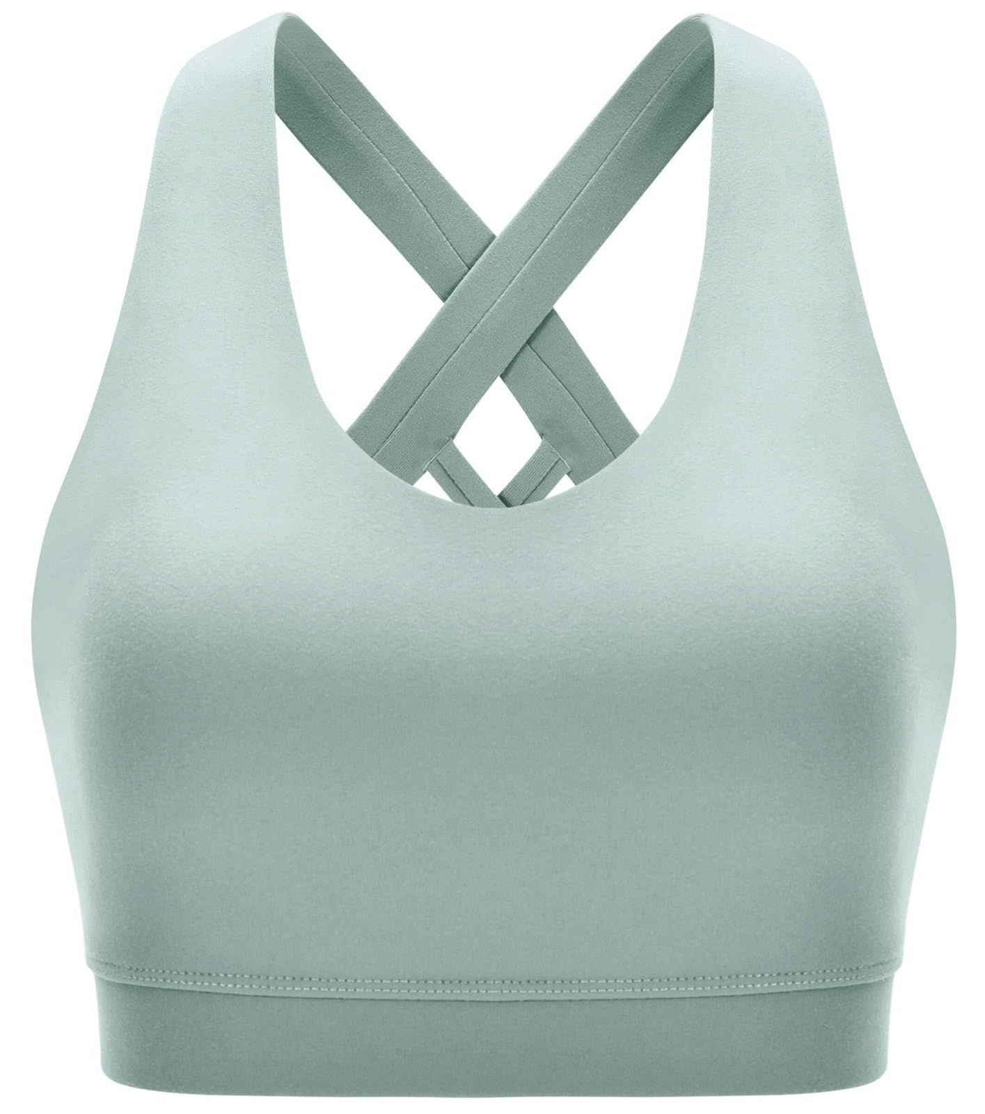 Sujetador Deportivo Mujer Sujetador Deportivo De Apoyo For Mujer, Copas Extraíbles Con Tirantes Acolchados Y Espalda Cruzada Sujetador Gimnasio(Grün,S)