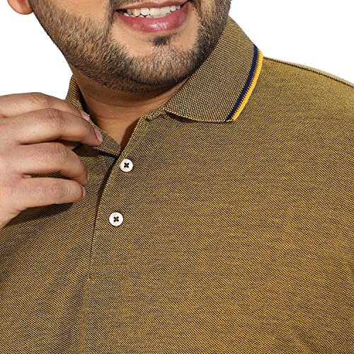 Image of CAHOOT Instafab Plus Men's Polo Neck Half Sleeve Regular Fit T-Shirt for Casual Wear | Modern Clothing T-Shirt Crafted with Comfort Fit and High-Performance for Everyday Wear