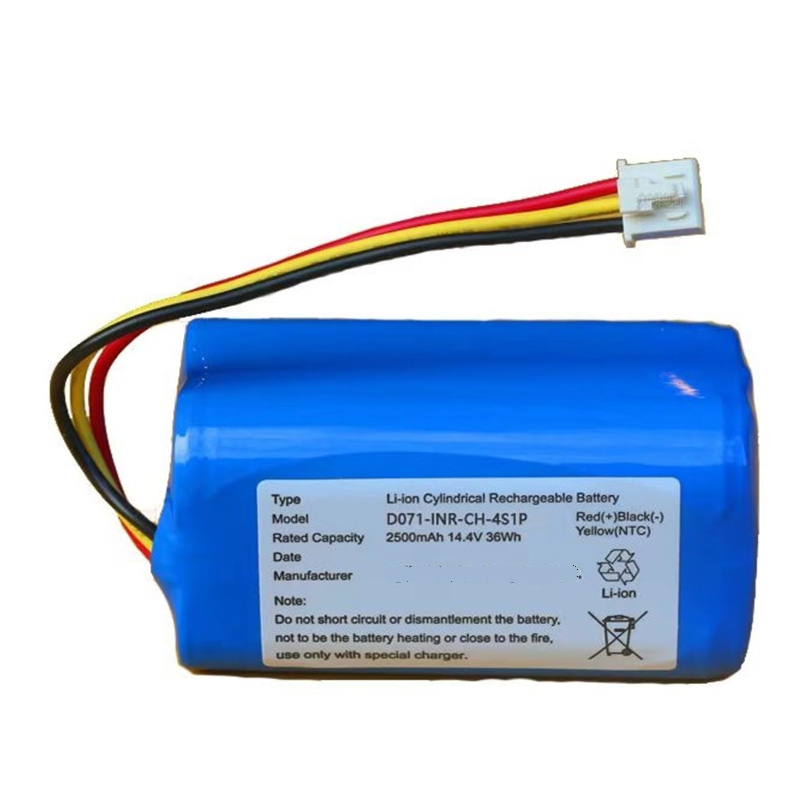 Batterie Au Lithium Rechargeable 14.4V D071-INR-CH-4S1P 2500mAh 36Wh, Compatible For COHN, Alimentation De Secours Cylindrique