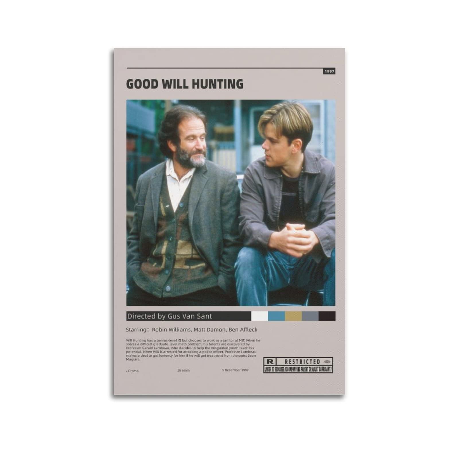 Good Will Hunting Movie Poster Canvas Wall Art Living Room Posters & Prints 12x18inch(30x45cm)