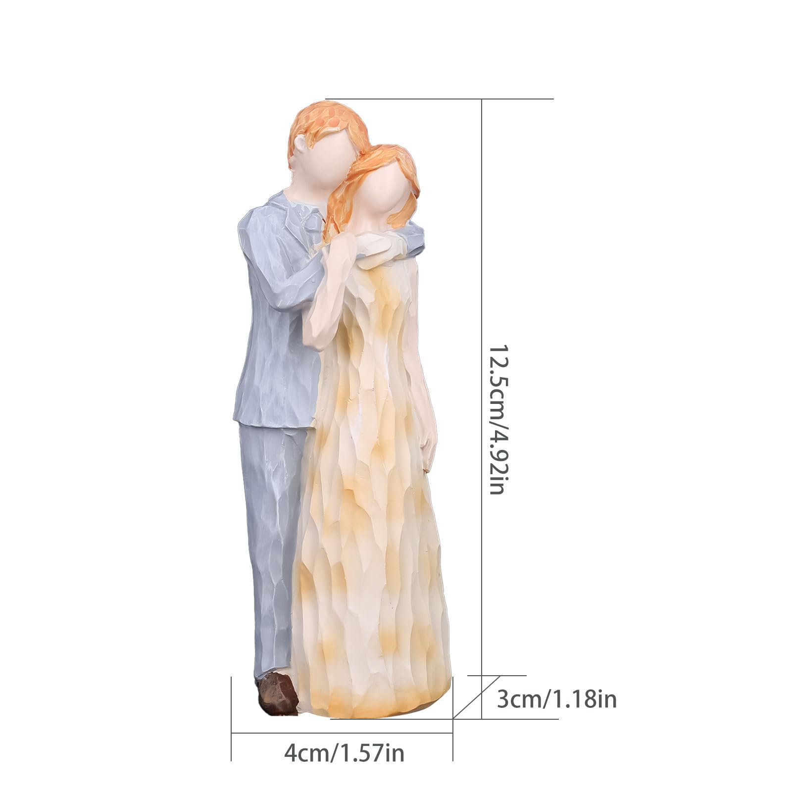 XTDMJ Anniversary Present Gifts for Couple 20th 30th 40th 50th 60th for Her Him Anniversary Wedding Gifts for Parents Anniversary Figurine Couple Sculpture Figure - Image 3