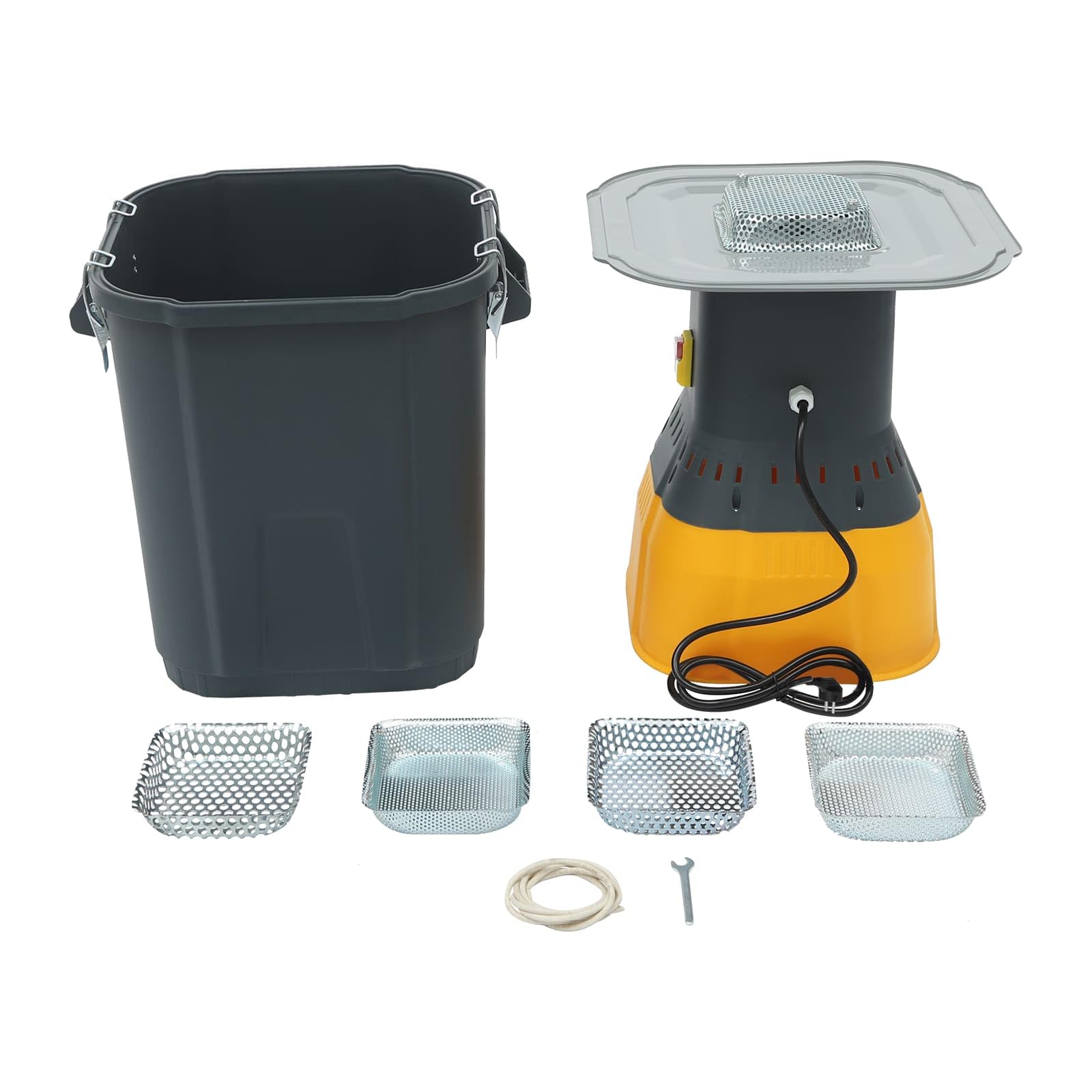 Moulin à Céréales Électrique Agricole 1300W, Réservoir 45L, avec 5 Tamis, 400 kg/H, pour Blé, Orge, Maïs, Épices