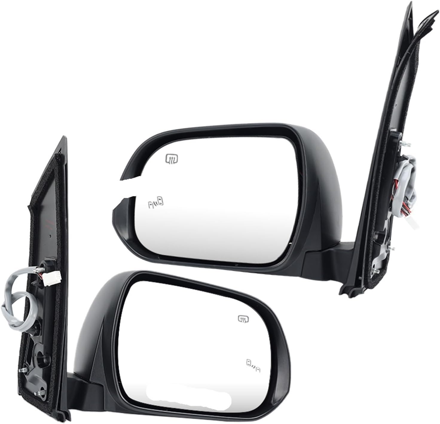 6Pins Rearview Mirror Assembly Compatible For Toyota Sienna 2013 2014 2015-2017 Manual Folding Blind Spot Light Side Car Accessories(1 pair)