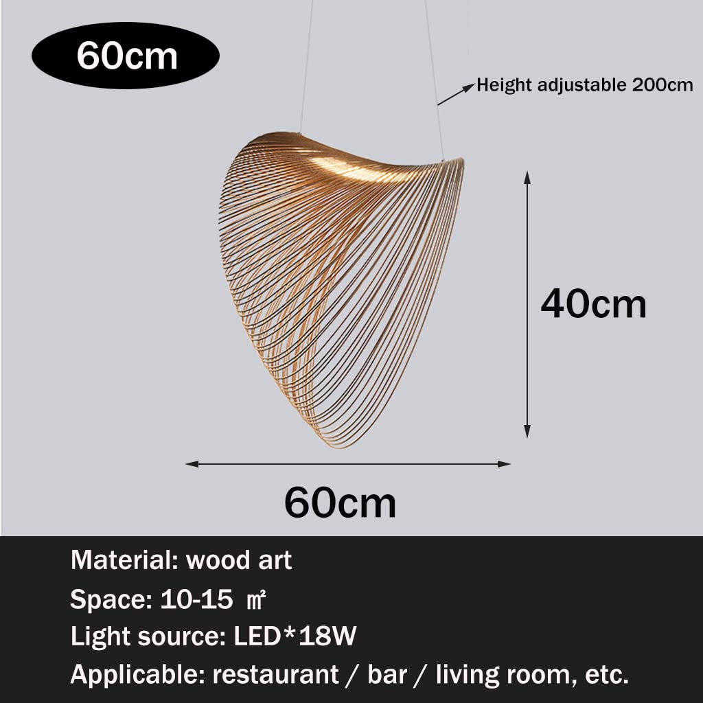 Lámpara de araña LED de Altura Ajustable con diseño Retro de Nido de pájaro de Madera, lámpara Colgante para el hogar, cafetería, Restaurante y Estudio, lámpara de Techo Blanca Festiva, ilum
