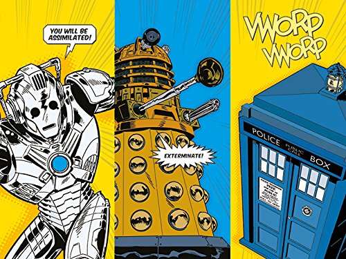 Doctor Who Toile Imprimée WDC90670 multicolore pour habiller un mur vide salon 60 x 80 cm