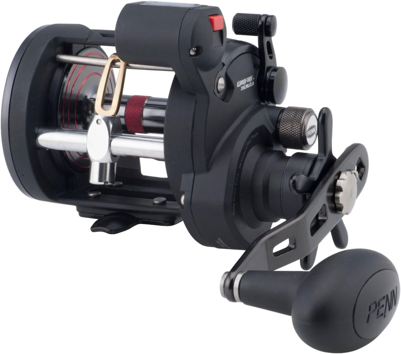 Penn Warfare Level Wind Multiplier Fishing Reel for Saltwater Boat or Kayak Fishing