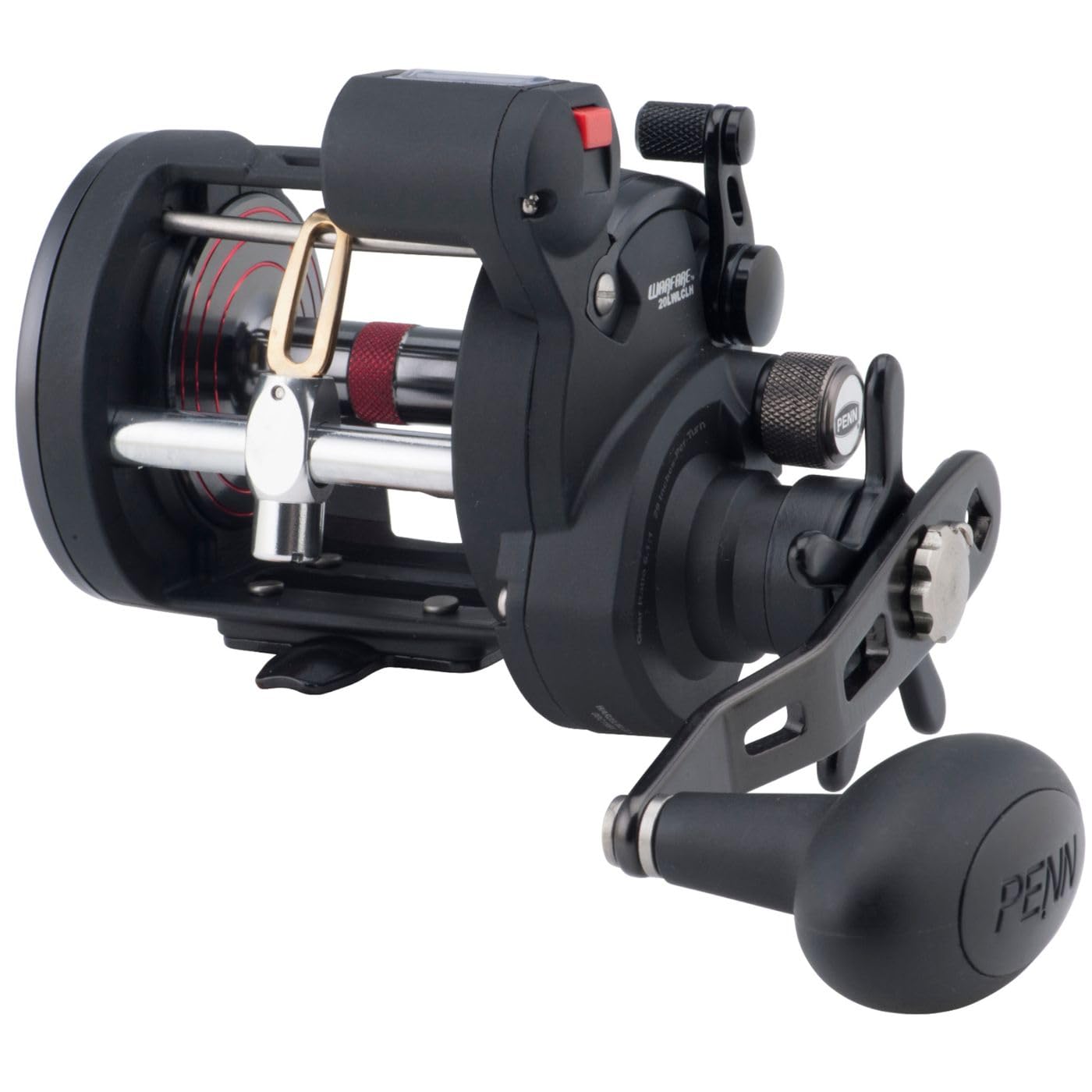 Penn Warfare Level Wind Multiplier Fishing Reel for Saltwater Boat or Kayak Fishing