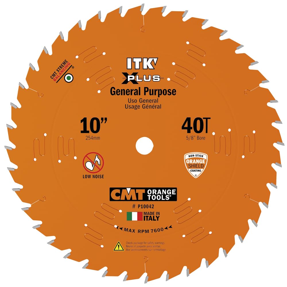 CMT ITK Plus P10042 Lama per sega multiuso, 10 x 42 denti, 10° ATB+cesoia con foro da 5/8"