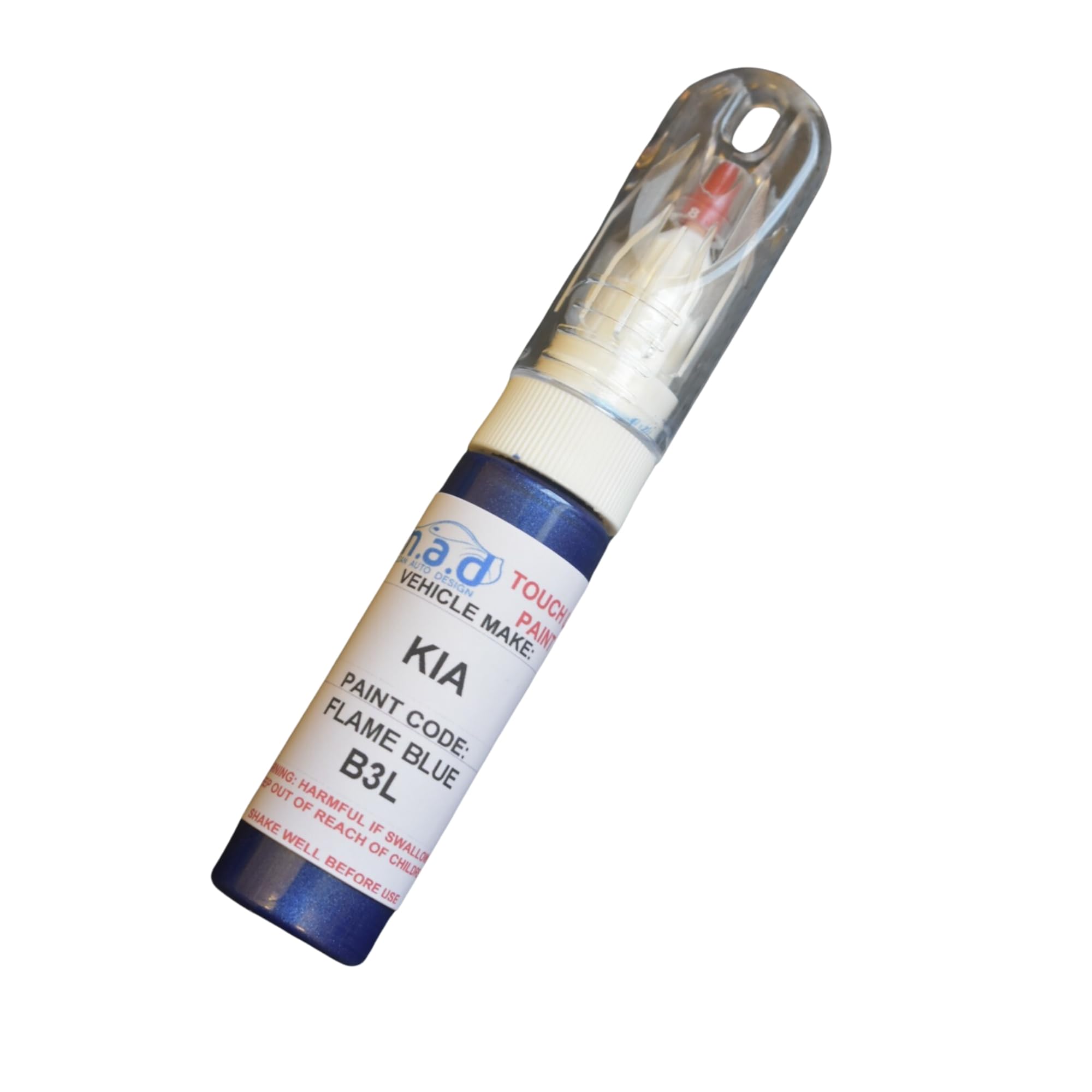 M.a.d Myldan Auto Design Paint + Lacquer + Primer Touch Up Car Paint 20Ml Pen For Kia Flame Blue B3l (Paint + Lacquer + Primer)