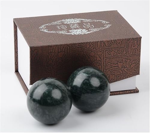 Pelotas Baoding de mármol natural de bolas tradicionales chinas para el cuidado de la salud, paquete de 2 bolas de masaje de 1.6 pulgadas para