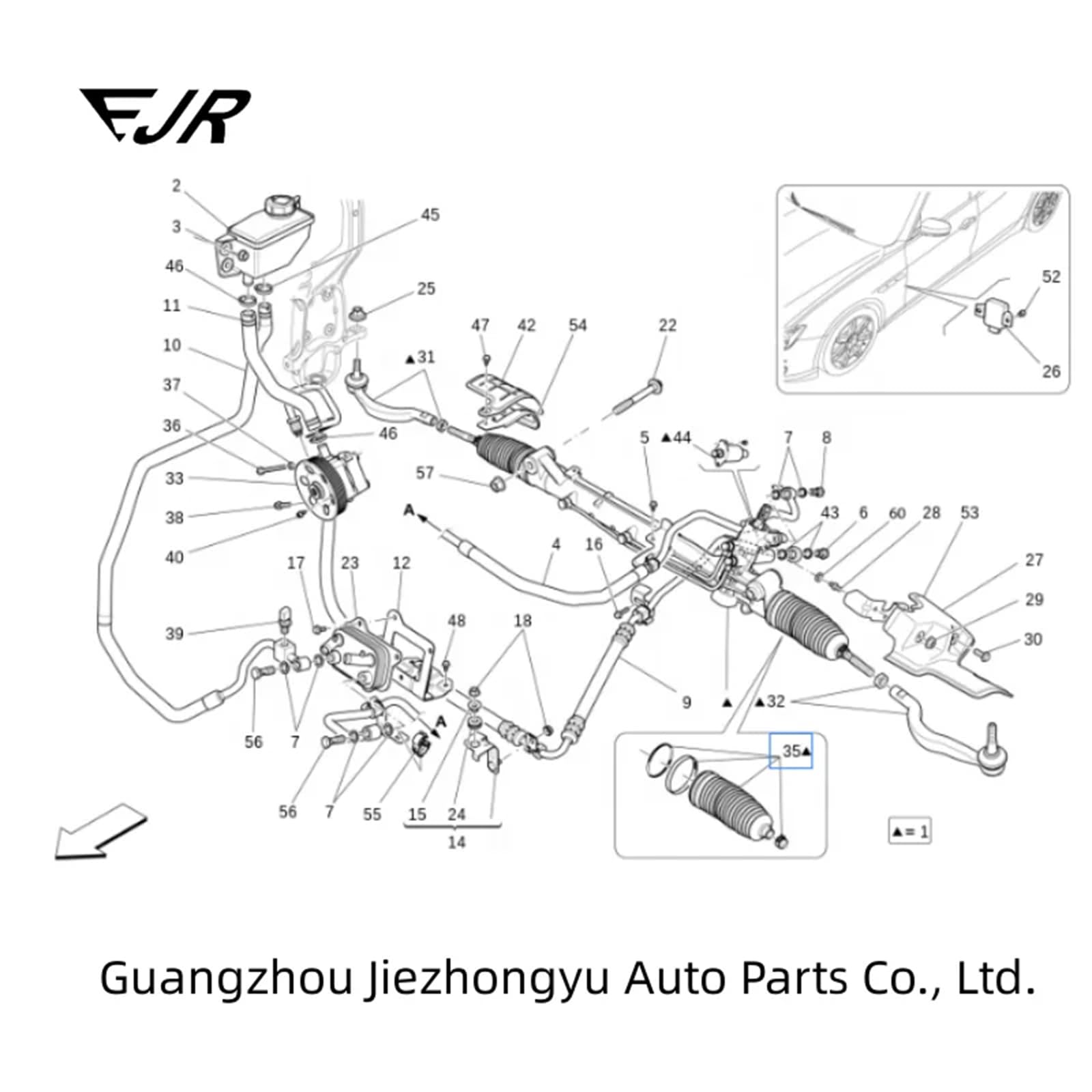 Suitable for Maserati Ghibli M157 Quattroporte M156 Cars Accessories Steering Box Dust Jacket OEM 673000004