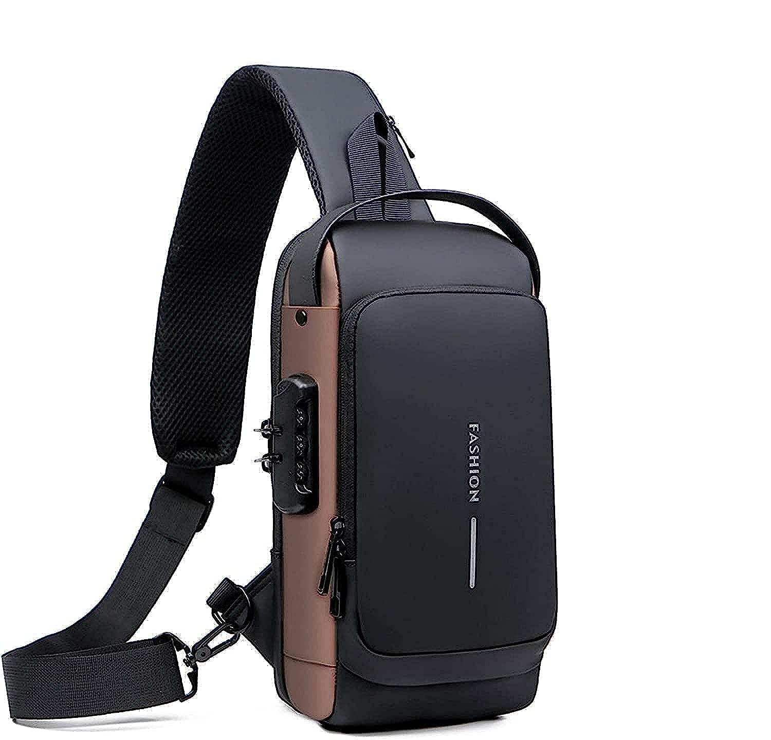 Cyrox Light Weight Travel Sling Bag, Anti-Theft Messenger Bag With USB Charging Port, Waterproof Bag For College Student Work Men & Women (1Pcs) (B0C7VP9LMV) Amazon Price History, Amazon Price Tracker