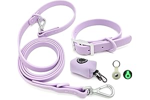 ZALER Rubber Dog Leash and Collar Set: A Tail-Wagging Adventure of Comfort and Cleanliness