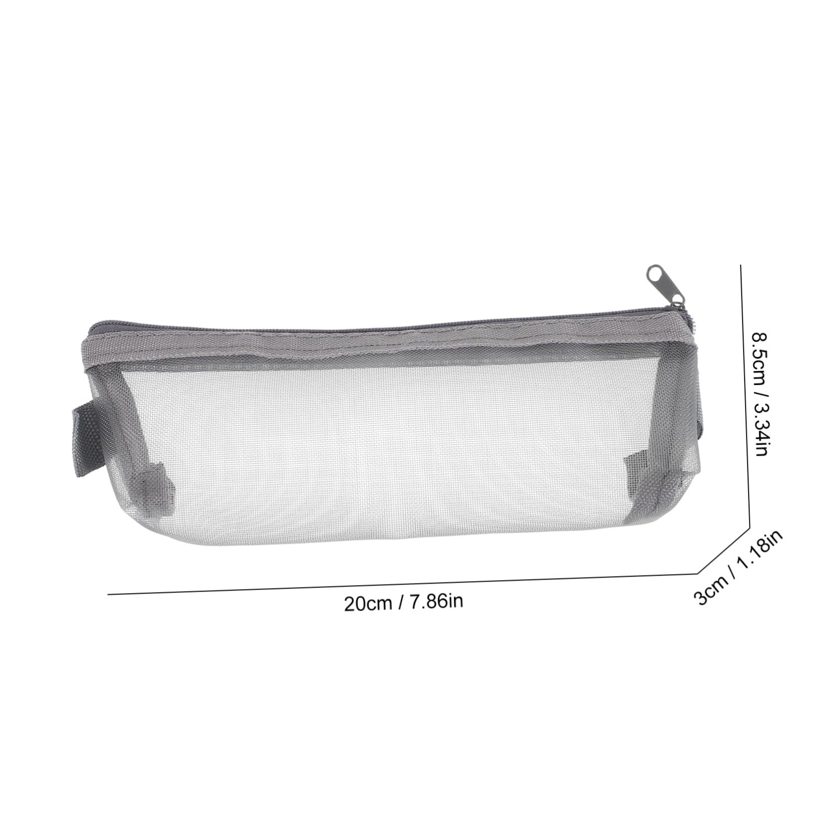 SHINEOFI Pochette Filet Trousse Transparente Double Compartiment Grande Capacité pour Ranger Crayons Et Fournitures Scolaires avec Fermeture Éclair Robuste