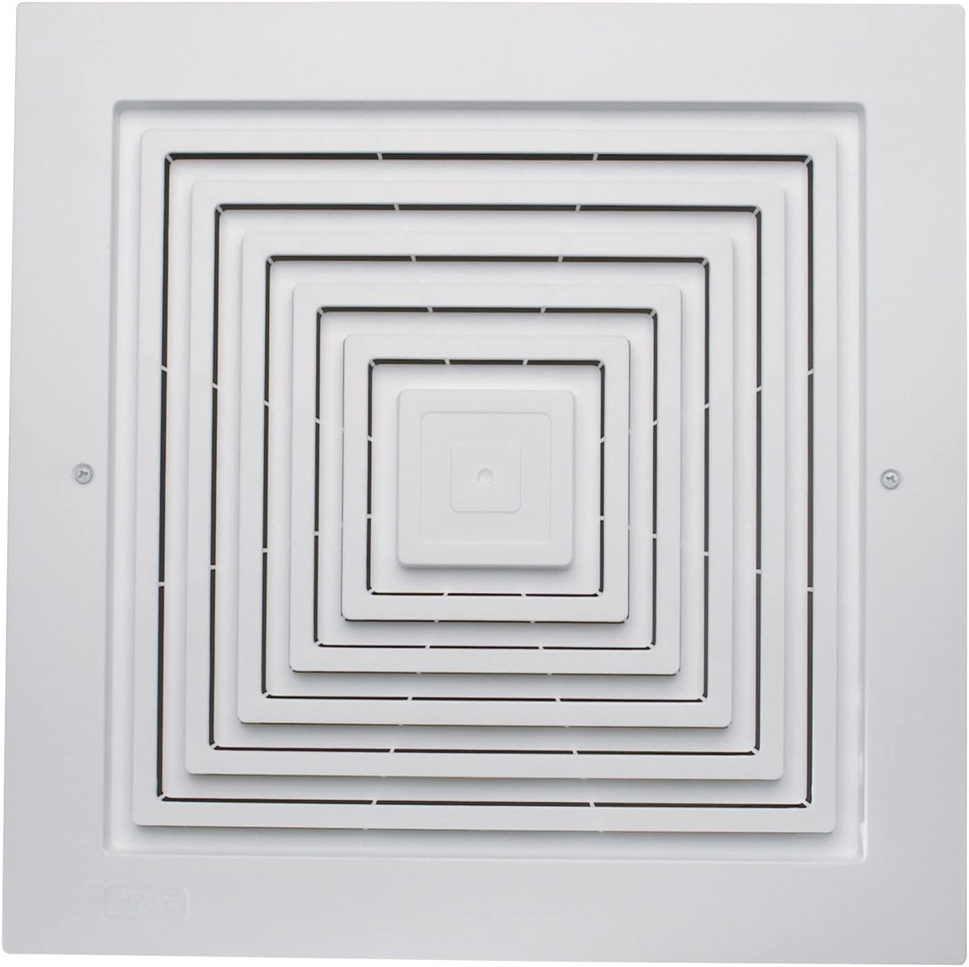 Close-up view of Broan-NuTone L200 white polymer grille