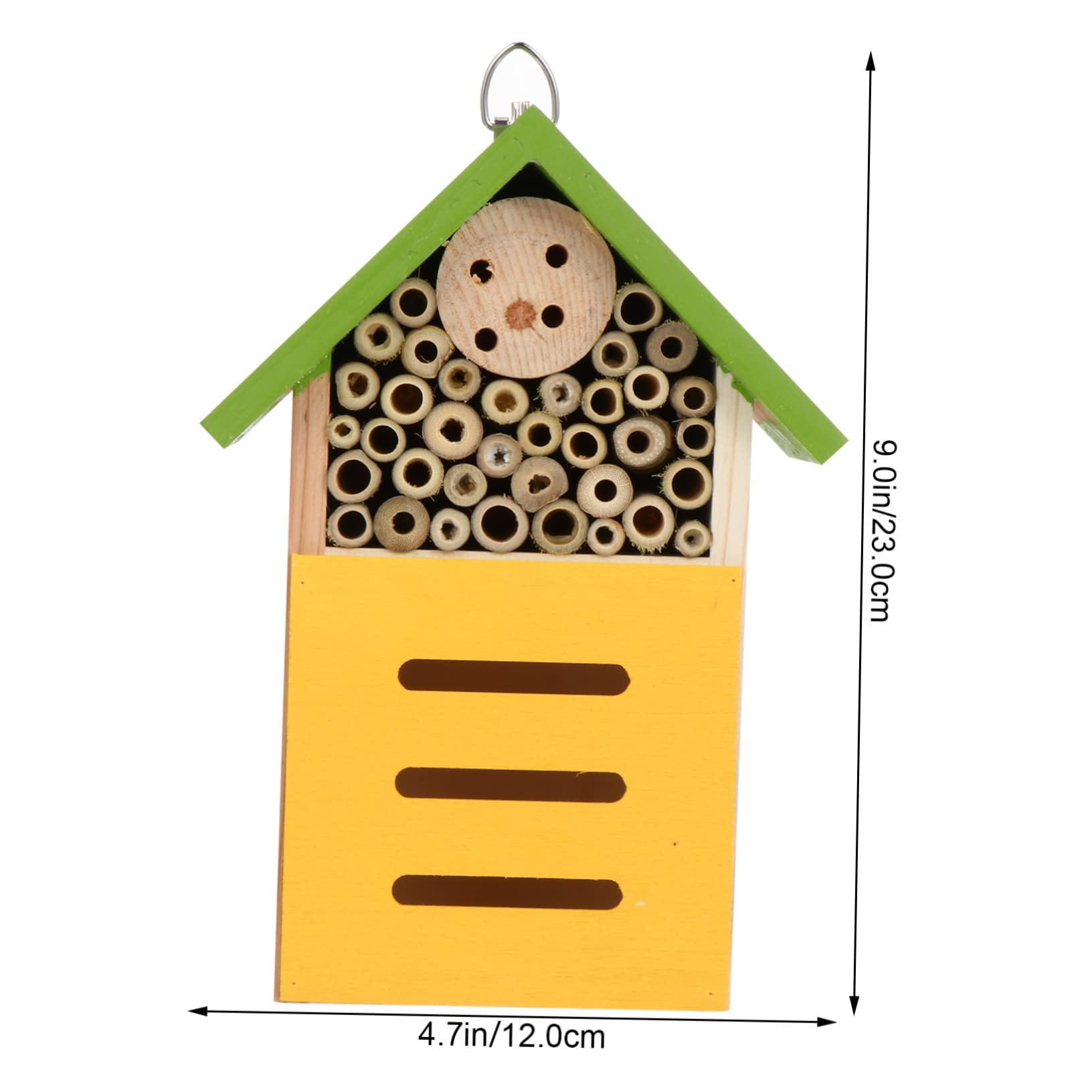 COLLBATH Dekoratives Bienenhaus und Eisen für Garten Bereits Montiert mit Haken als Außen Nistplatz für Bienen