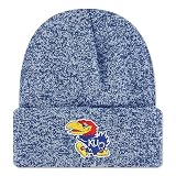 Legacy NCAA Officially Licensed Ribbed Knit Cuff Beanie, Kansas Jayhawks, Unisex, Royal Blue Marled, One Size Fits Most