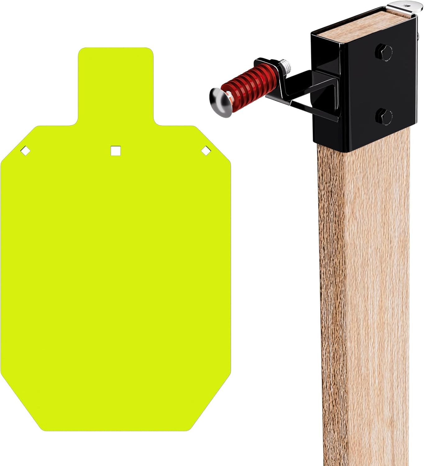 Highwild AR500 Steel Shooting Target 1/2 Inch Thick 12" x 20" Silhouette Torso with 2x4 Target Holder Mount