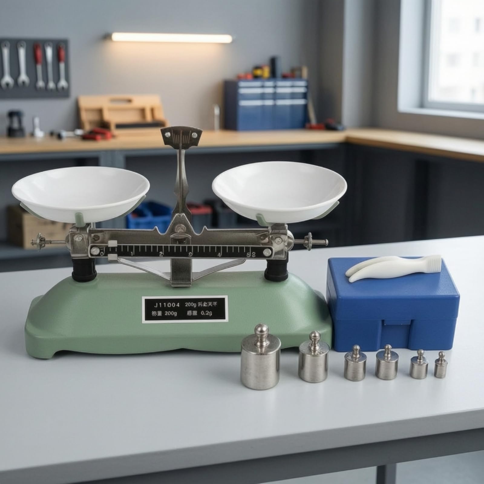 Physik Experiment Waage Mechanische Balkenwaage Tablettwaage Analoge Schulwaage Lehrwaage mit Präziser Skalenanzeige für Gewichtsermittlung für Unterricht Laborübungen Schülerdemonstrationen