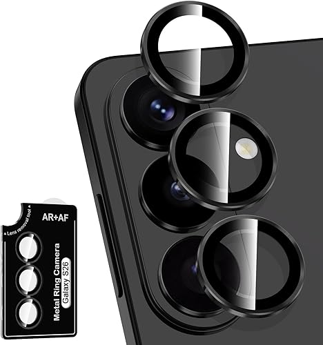Miniatura 149 de Protector de lente de cámara para Samsung Galaxy S25 FE, cubierta individual de lente de vidrio templado con anillo de metal, [fuerte adsorción]