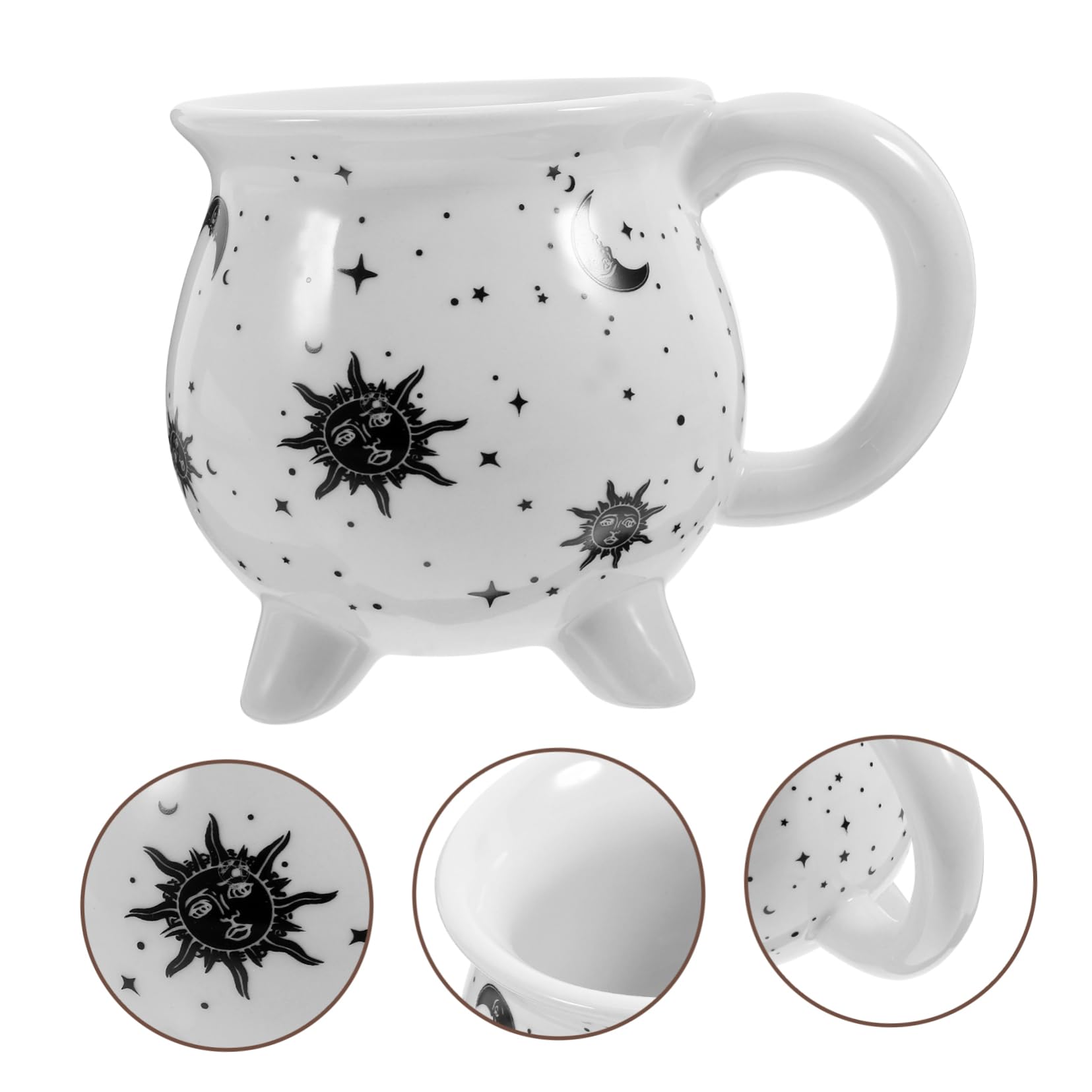 Veemoon Novelty Witch Cauldron Mug Keramische Kaffeetasse Für Halloween-dekoration Vielseitig Einsetzbar Für Zuhause Büro Und Cafés Mit Schwarzem Design