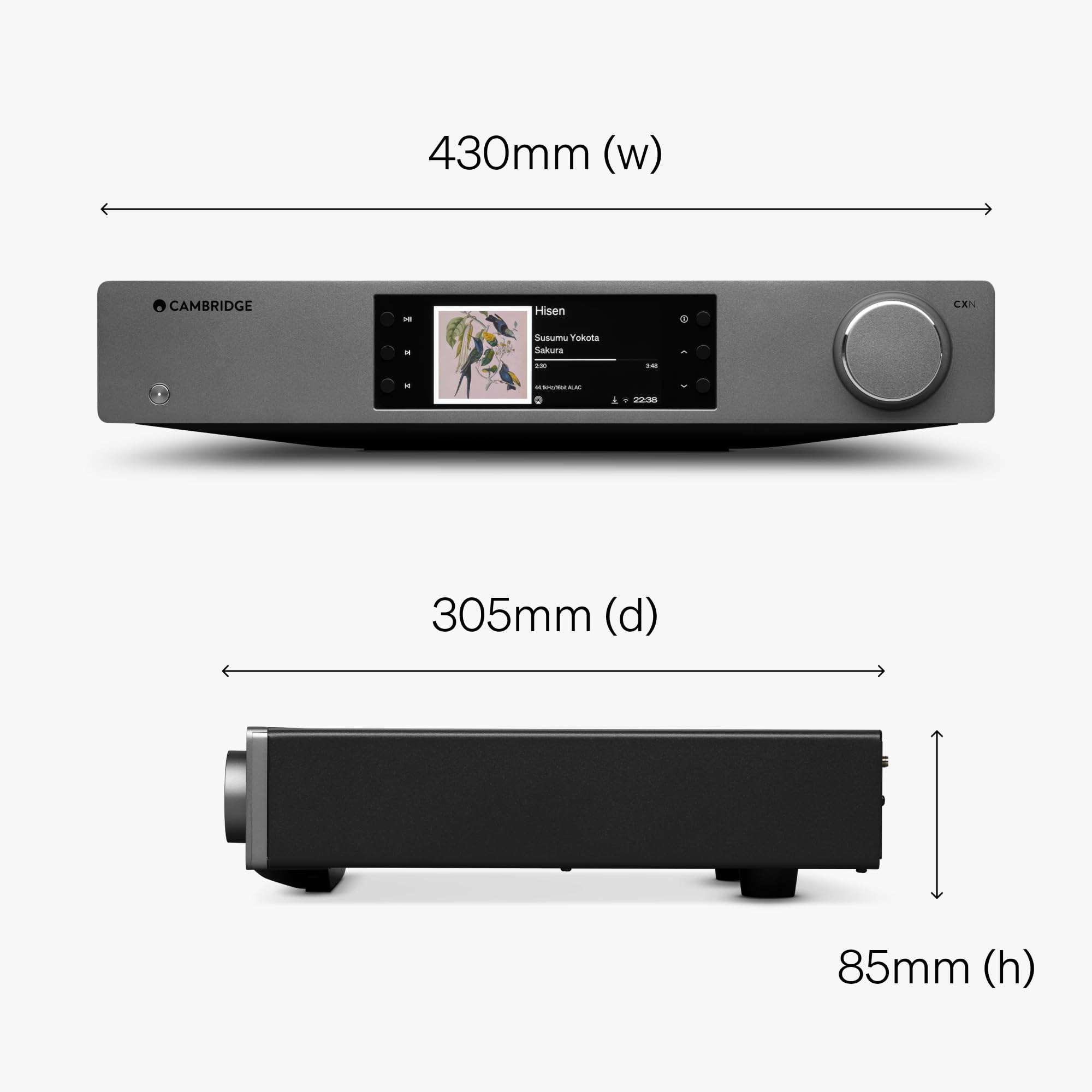 Cambridge Audio CXN100 SE – Hochauflösender WLAN-Netzwerk-Audio-Player & Streamer mit StreamMagic Gen 4, Chromecast Built-in, AirPlay 2, HDMI eARC, Bluetooth aptX HD, Sabre Reference DAC – Lunar Grey