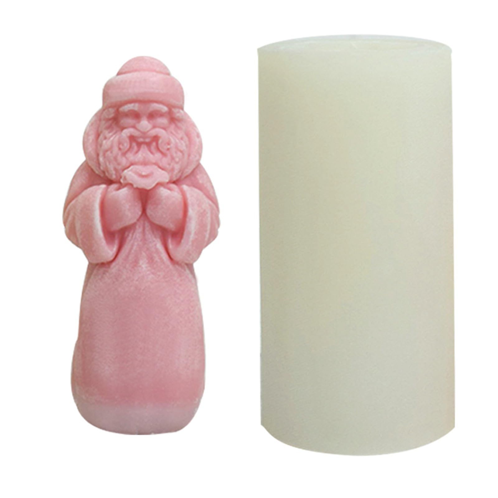 Yhplxyuus 3D Christmas Santa Mold Silicone Clay Soap Molds Epoxy Resin Home Kitchen Baking Tool Supplies Mold