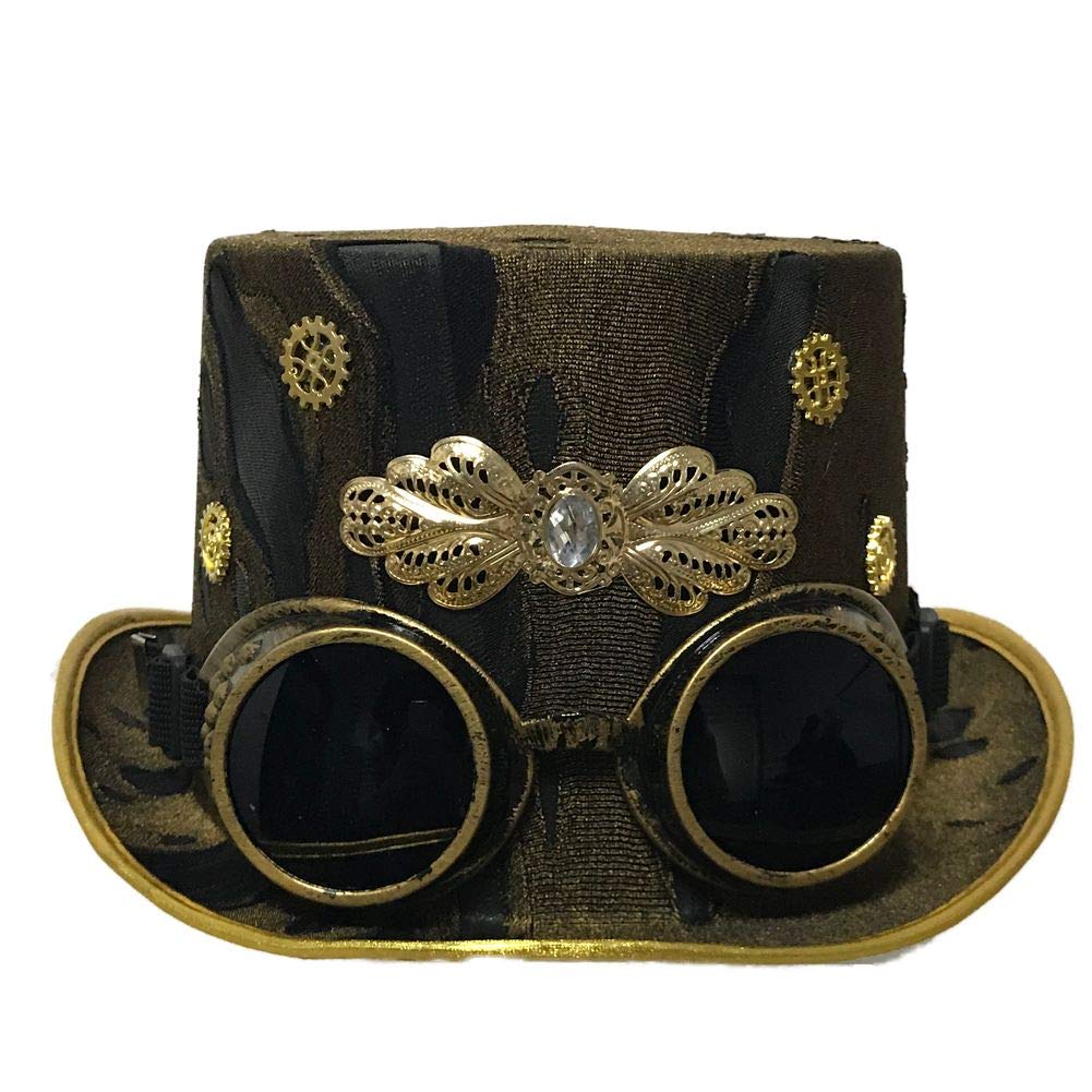 Nemesis Now Whitby Wanderer's Hat Pack of 3, Steampunk Top Hat, Polyester, Black, Multicolor, 19 x 26 x 22.7 cm