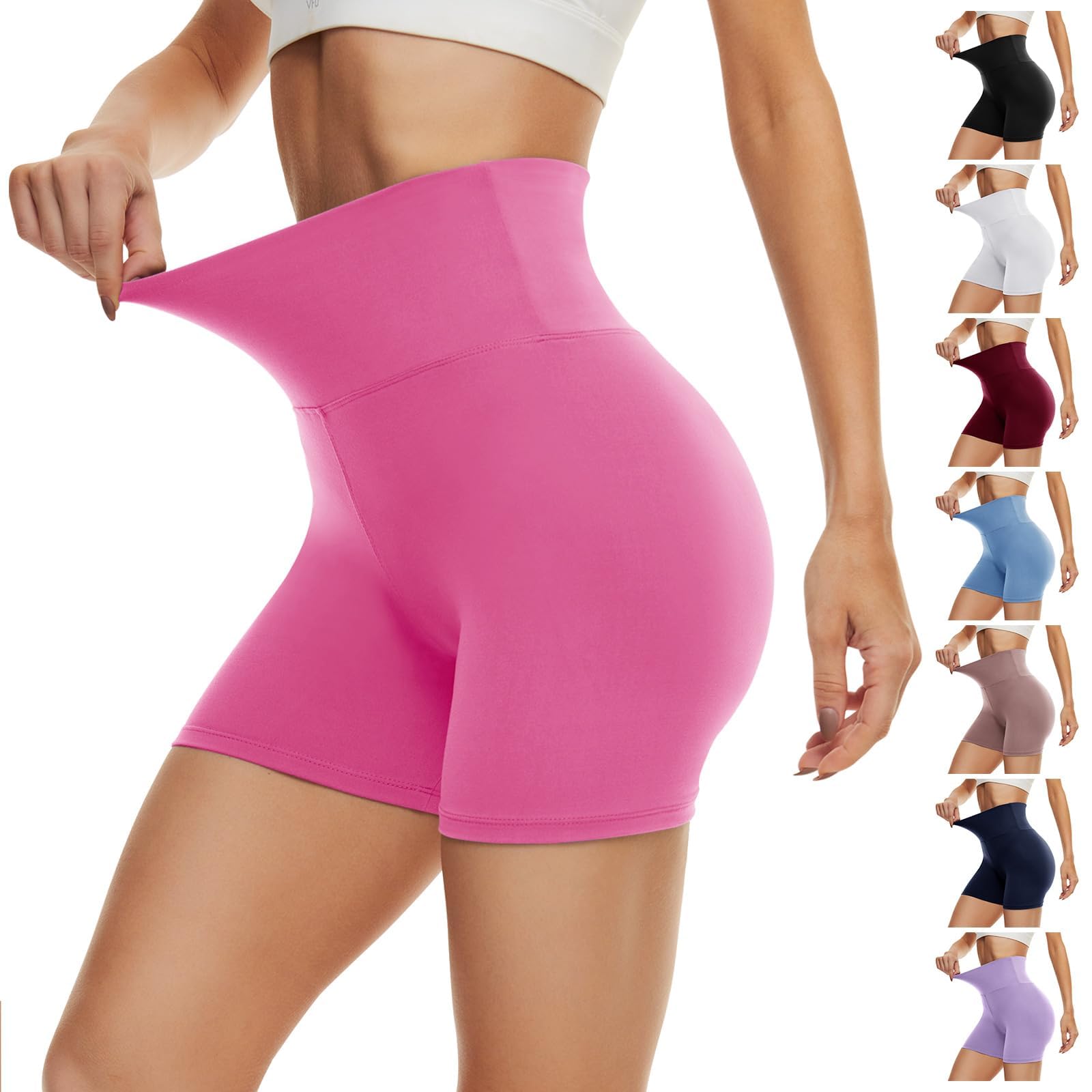 DDOBB Radlerhose Damen Kurze Shorts Sporthose Leggings Blickdicht High Waist Elastisch Unterhosen Fitness Hotpants Sommer Boxershorts