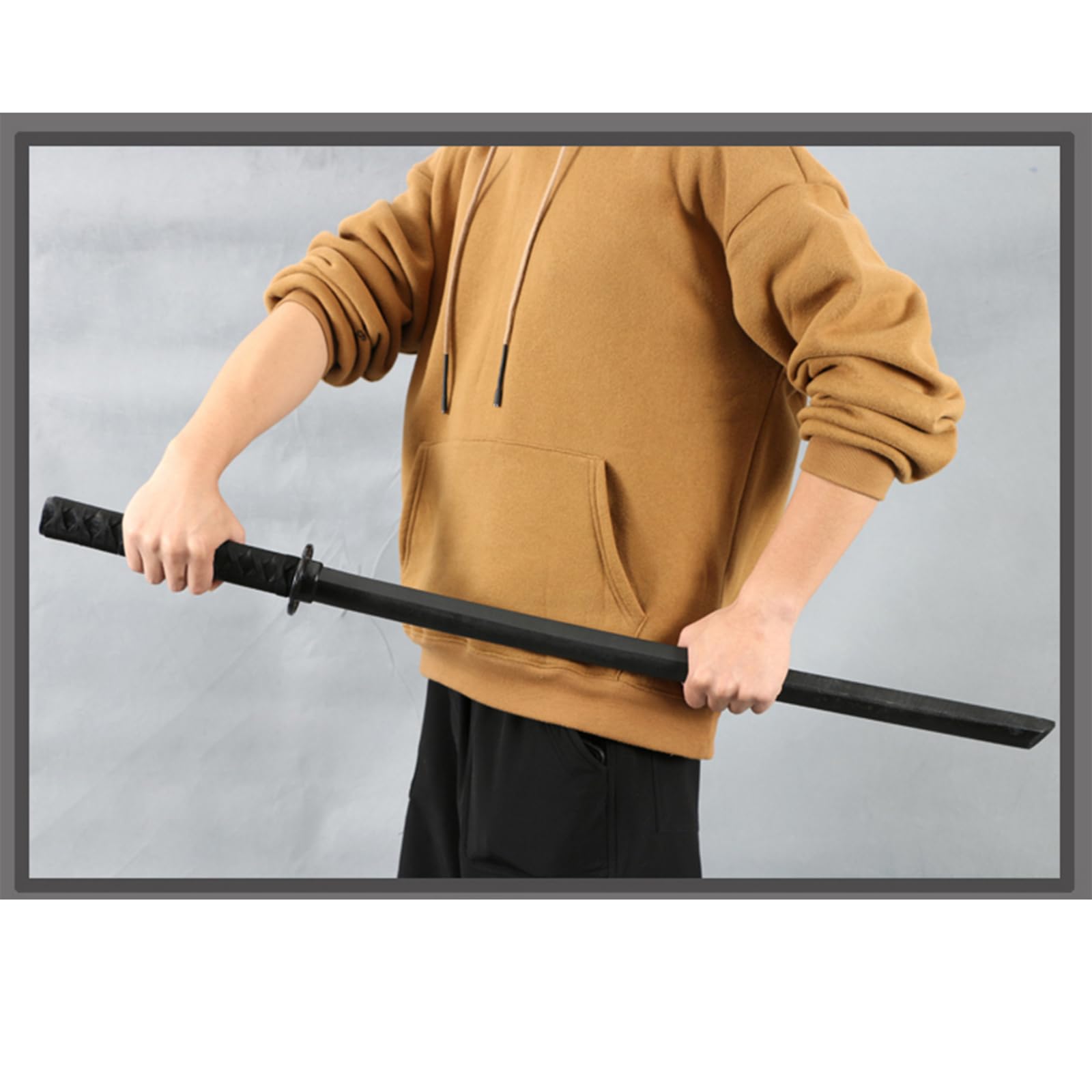 Sabres de Kendo d'entraînement en Bois de 100 cm,Bokken Fait Main avec Fourreau en Cuir,Katana en Bois pour entraînement,Cosplay,fête,Spectacle,Cadeau