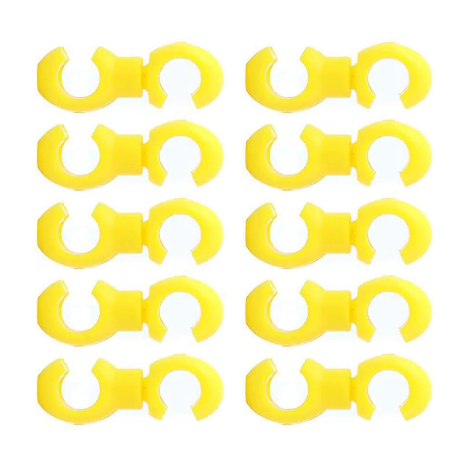 Nueayms Yellow 10 Lot Bicycle Brake Wire Clamps Bicycle Shifter Line Guide Clamps And Derailleur Line Mountain Bike Clips