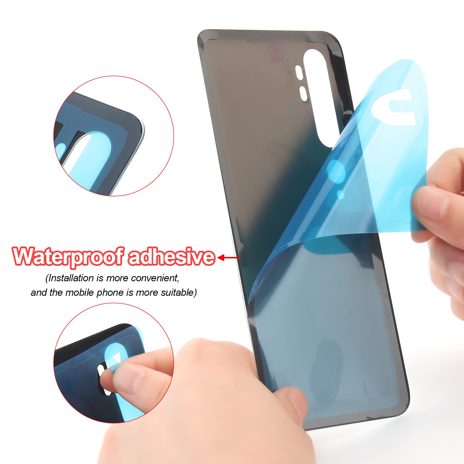 Pokrywa akumulatora do Xiaomi Mi Note 10 / Mi Note 10 Pro/Mi CC9 Pro Backcover Pokrywa komory akumulatora Pokrywa baterii Tylna strona + Narzędzie montażowe + Narzędzie do demontażu (zielona)
