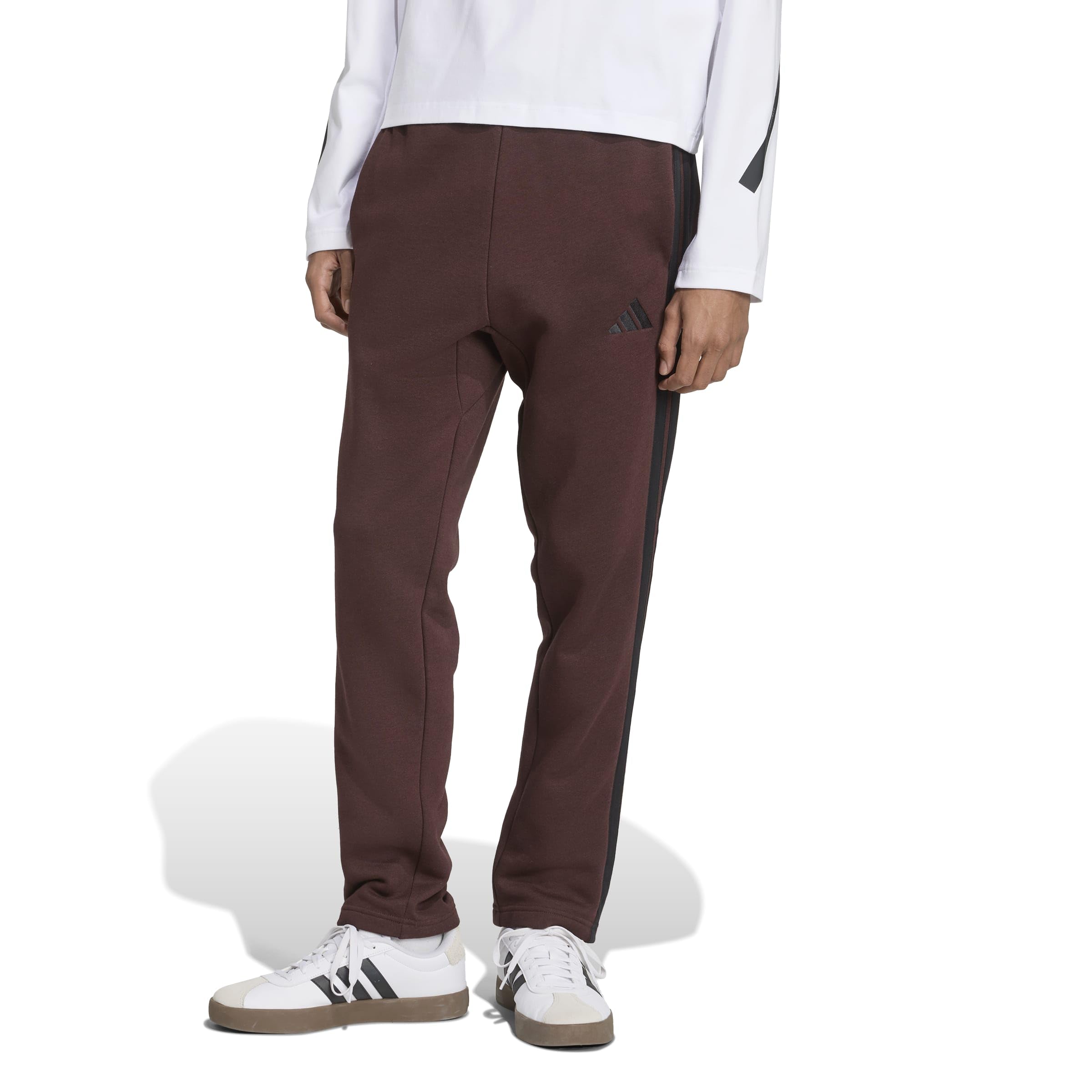 adidas Men's Essentials Fleece Open Hem 3-Stripes Pants