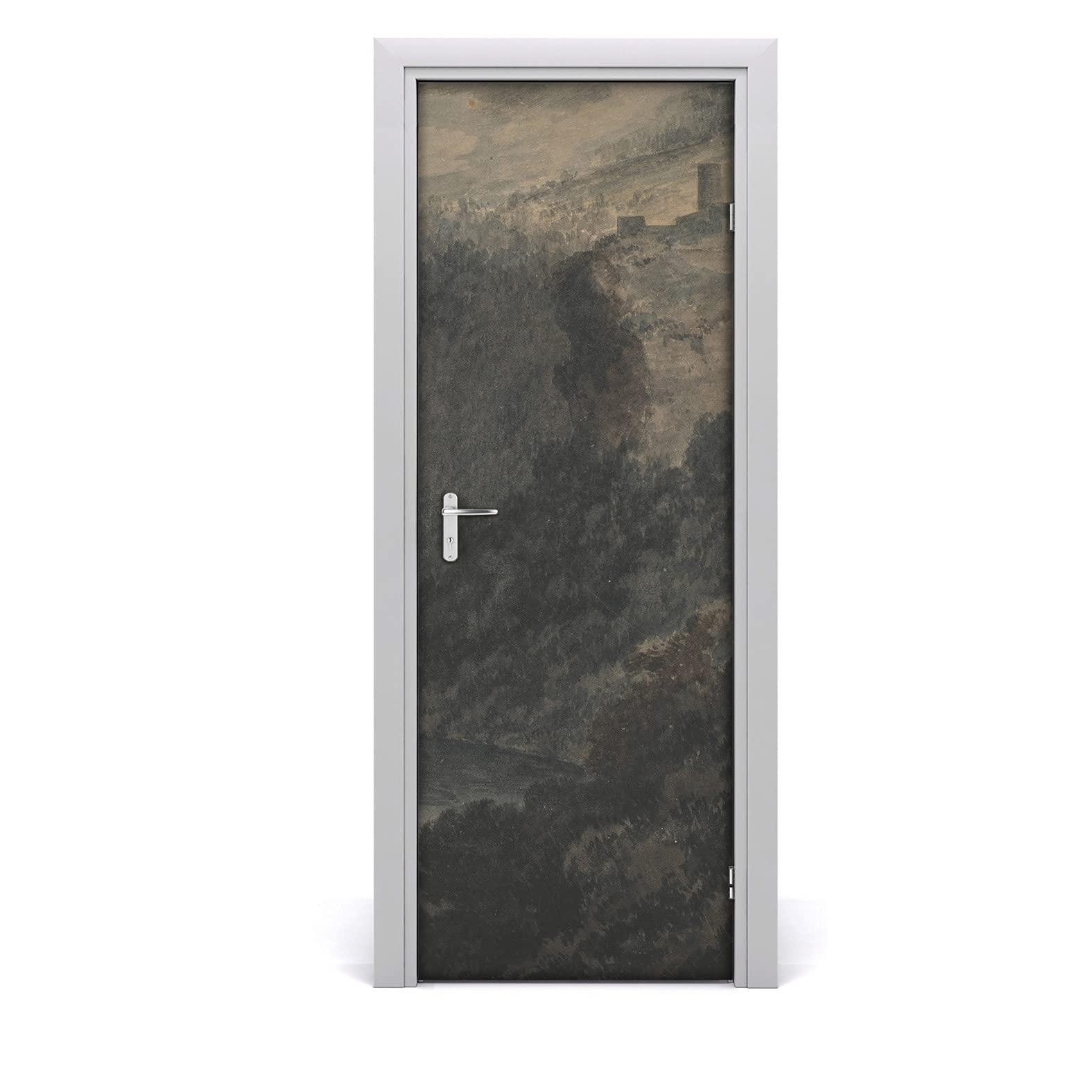 Autocollant de porte étiquette imperméable déco revêtement adhésif mural 77x200 cm