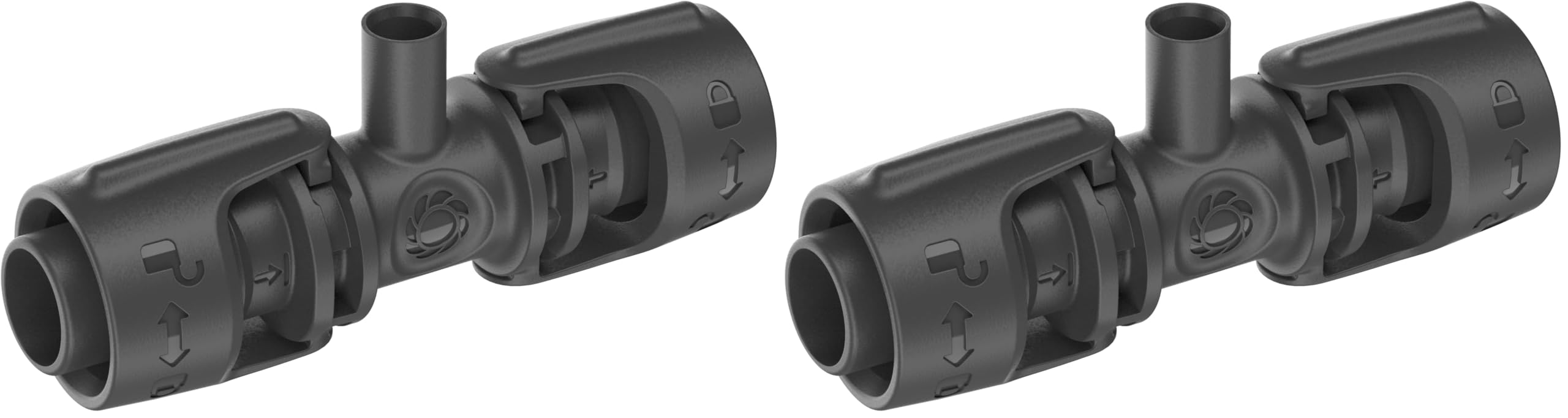 Gardena Micro-Drip-System Raccordo a T per microspruzzi: per collegare tubi da 13 mm e microspruzzo, irrigazione piante automatica, tecnica di collegamento Quick & Easy, riutilizzabile (13206-20)