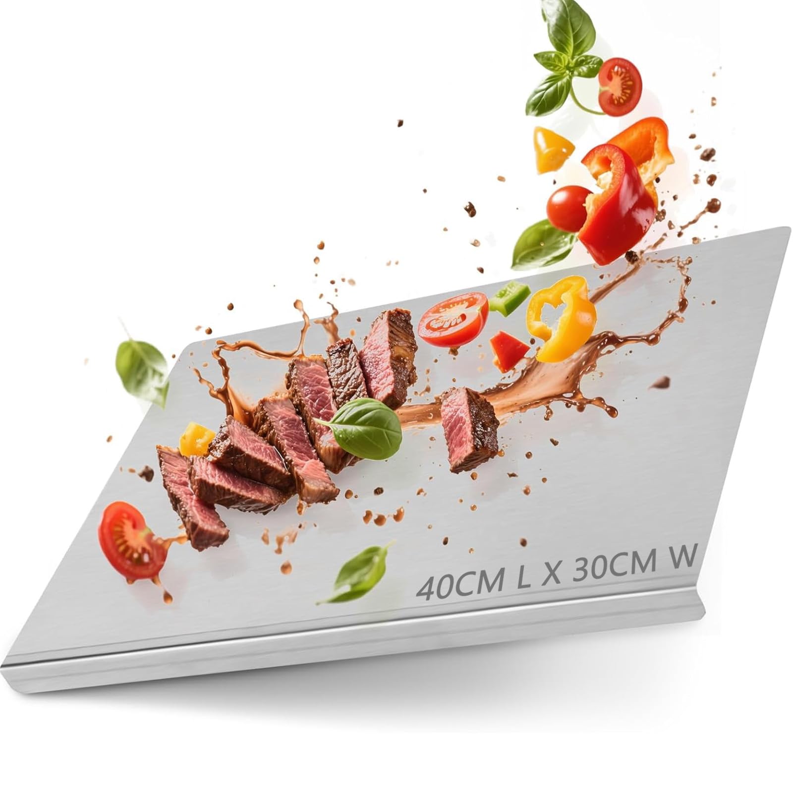 Planche à découper en acier inoxydable 304 robuste et hygiénique pour votre cuisine