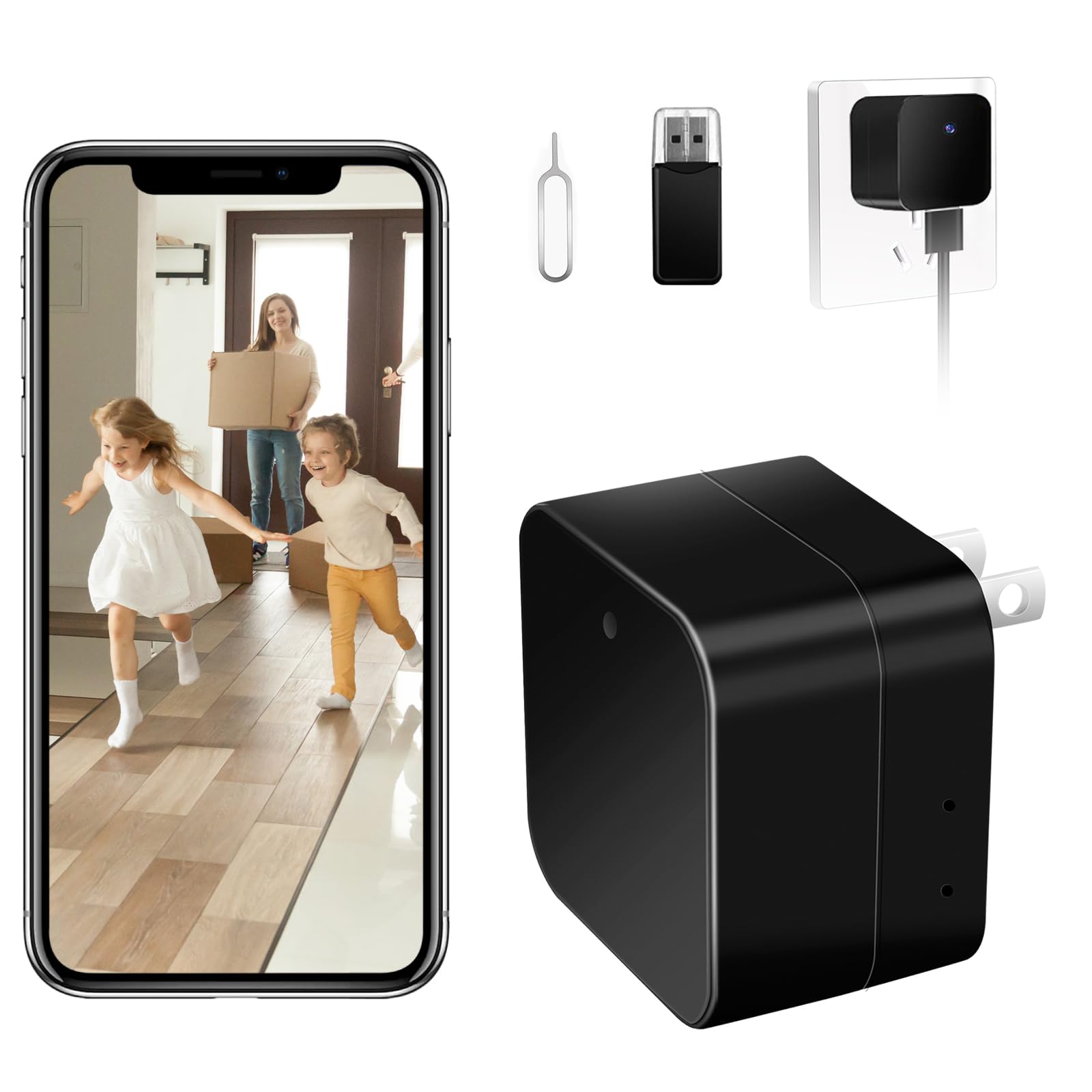 Amazon.co.jp: LXMIMI 小型カメラ 隠しカメラ USB充電器型カメラ AC