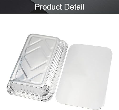 Miniatura 3 de Othmro Sartenes de papel de aluminio de 28.7 fl oz, bandejas reciclables para llevar, recipientes de alimentos de papel de aluminio, sartenes