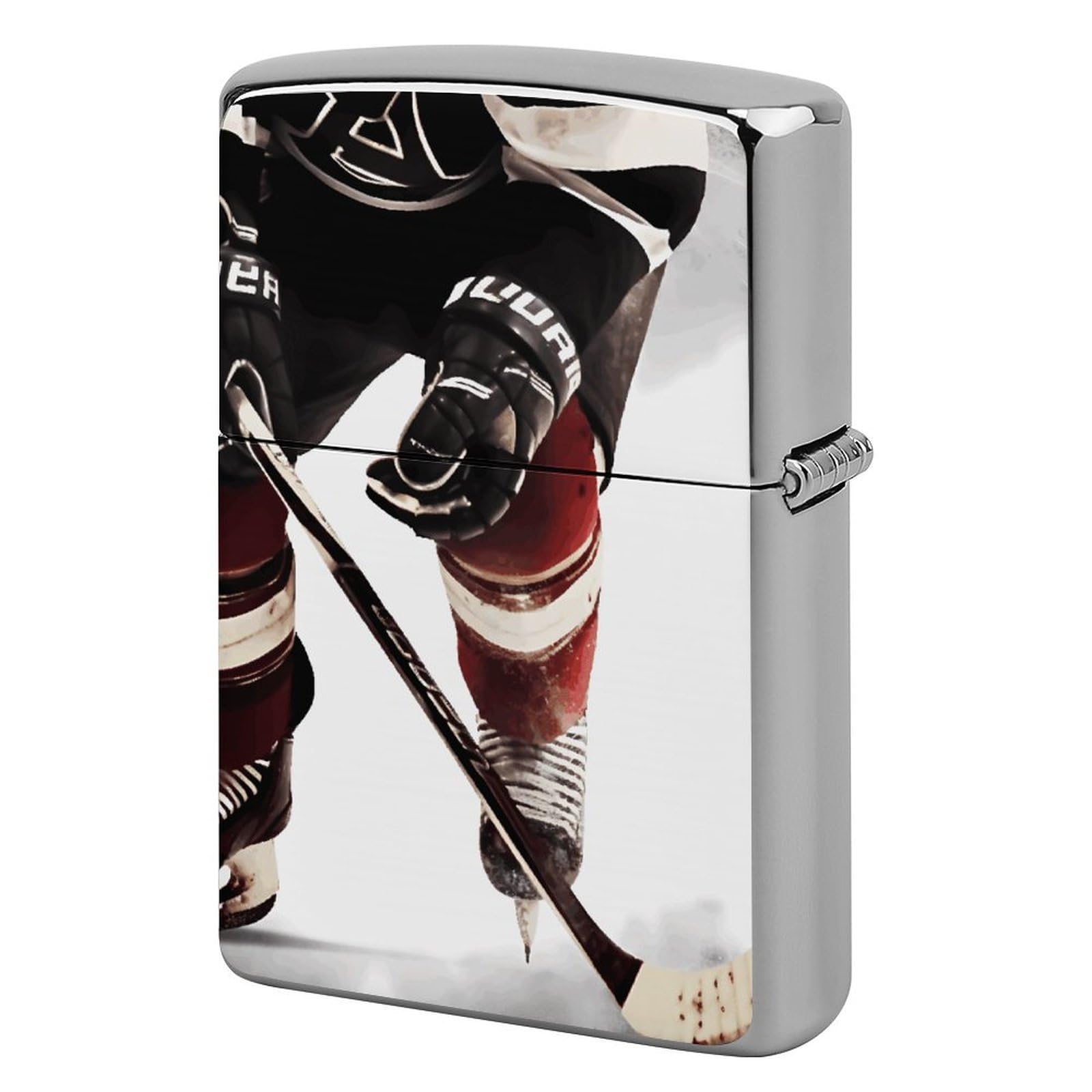 Ice Hockey Pattern Lighter Case for Men, Personalized Lighter Cover for Valentine's Day Gifts, Flip-Top Lighters Shell for Outdoor, Portable Lighters Protective Sleeve