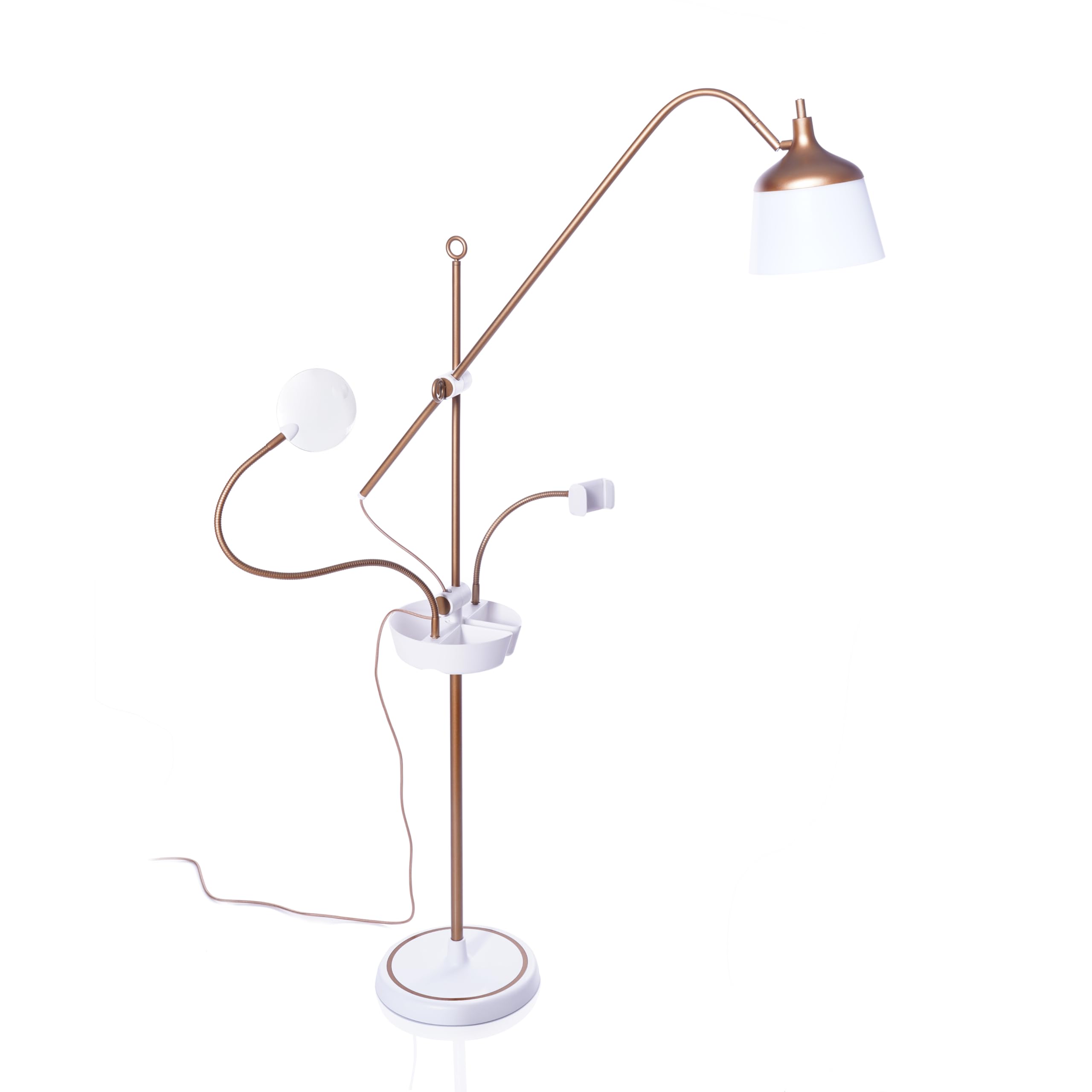 Daylight Company Anita Floor Lamp Professional Craft Sewing Light with 95 CRI 2600 Lux Dimmable LEDs 3 Color