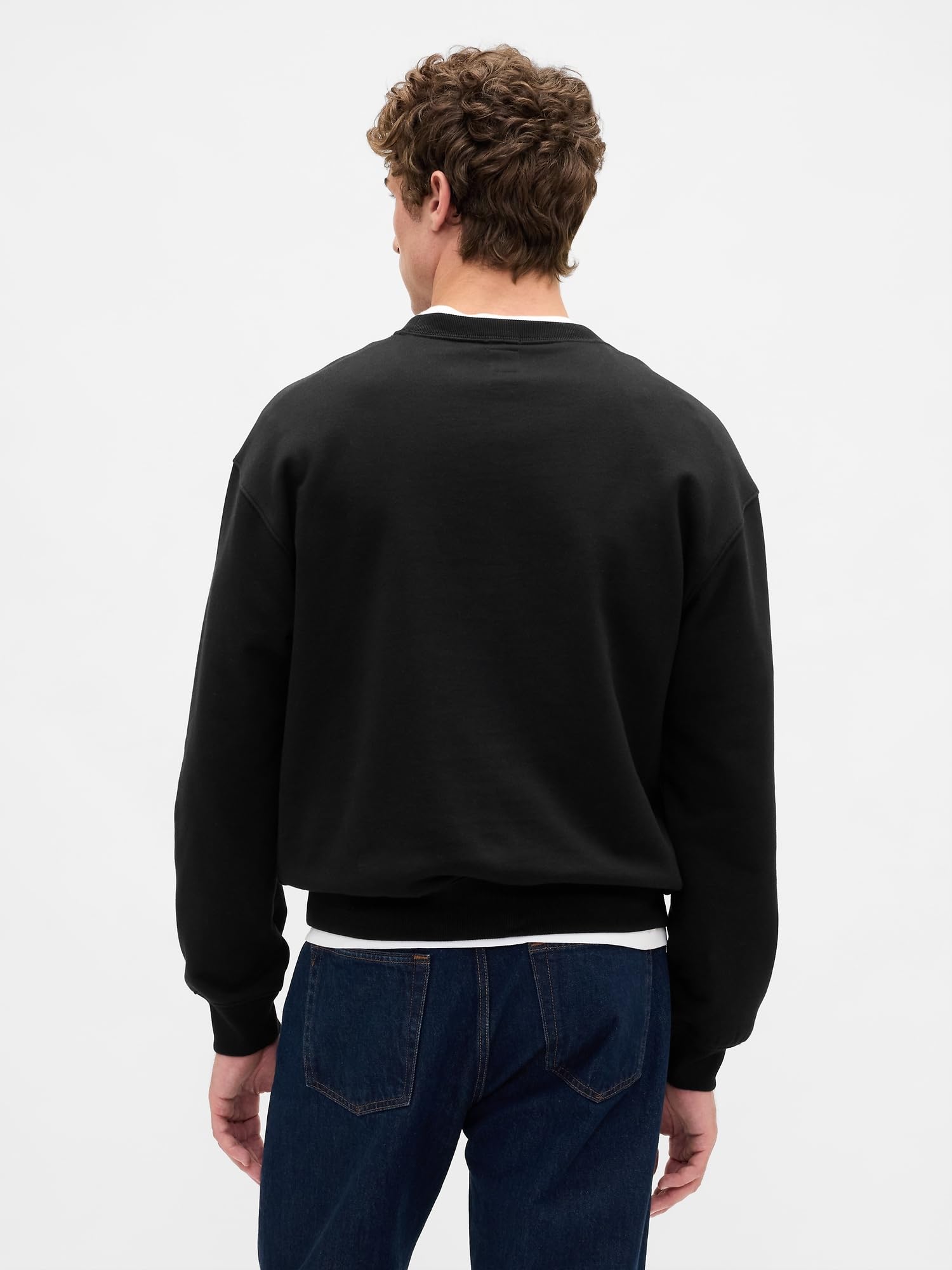 Gap Sweat-Shirt en Polaire à col Rond avec Logo pour