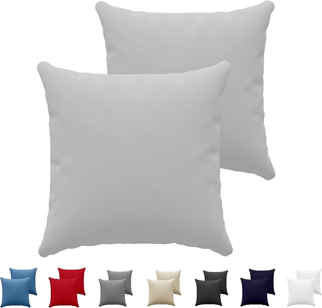 Dreamzie Poszewek na Poduszki (Zestaw 2) - Grey - na poduszki 40 x 40 cm - 100% bawełna dżersej 150 g/m2 - poszewka na poduszkę - odporna i hipoalergiczna