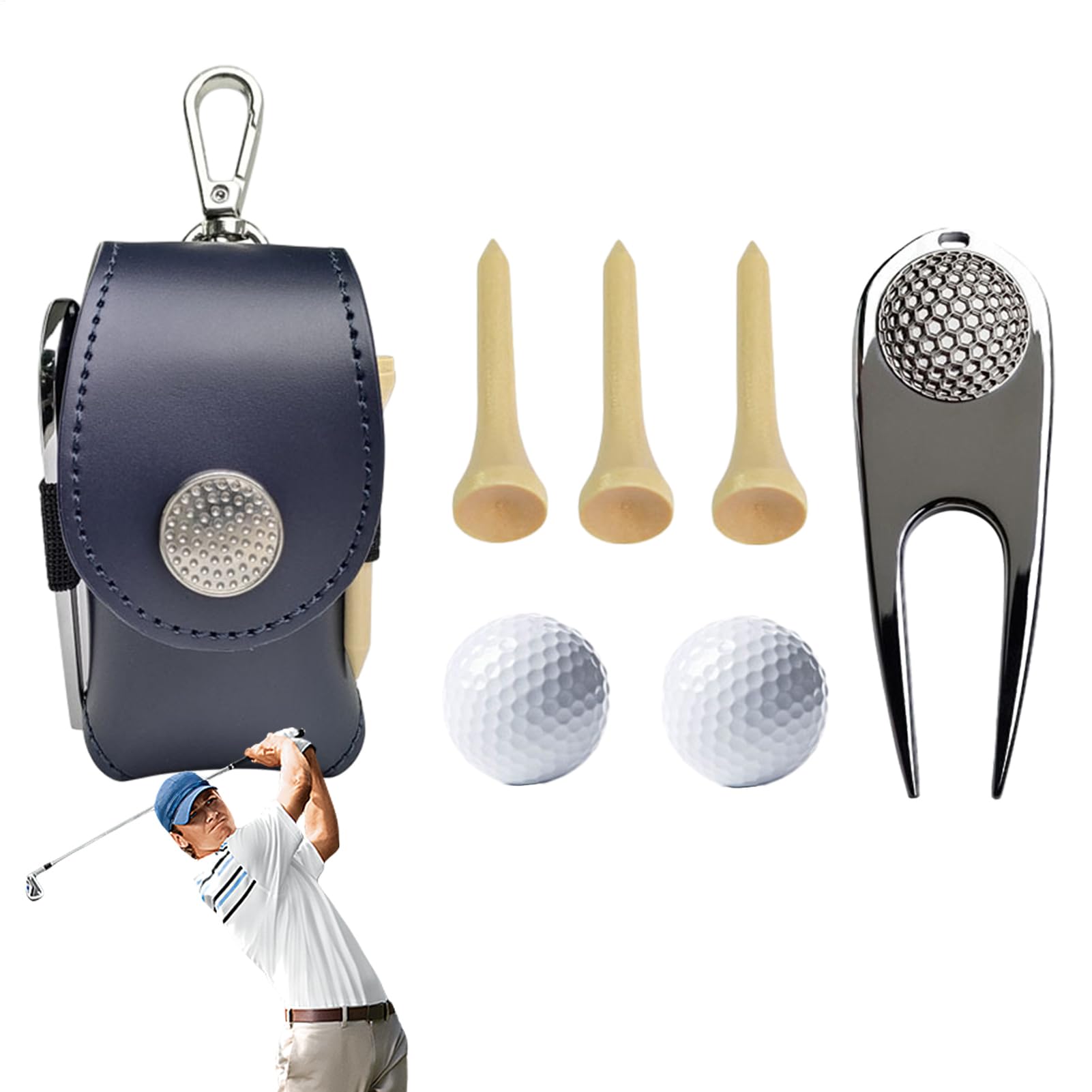mawma Golf Ball Pouch - Golf Ball Carry Bag - Waist Pouch for Sports Accessories, Golf Ball Storage Bag, Golf Accessories Bag for Men and Women
