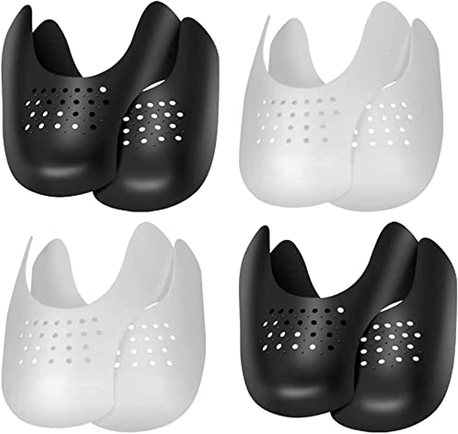 4 Pairs Anti-Wrinkle Shoes Crease Protectors Toe Box Decrease Sneaker Shoes Crease Guards for Men's 7-12/ Women's 5-8, One Size
