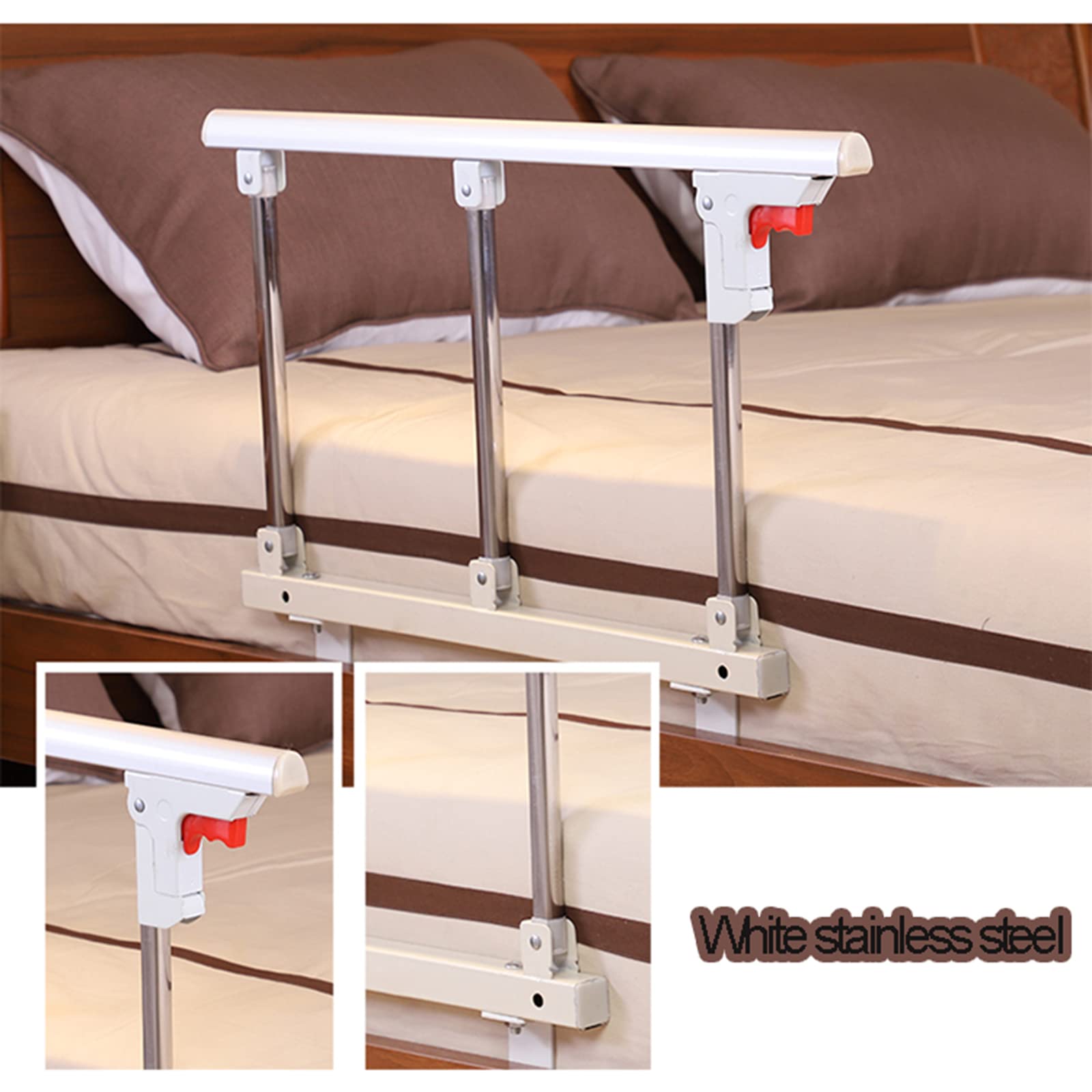 Barandilla de Cama Plegable para Adultos, barandilla de Cama para Adultos Mayores, barandilla de Cama Ajustable y Plegable, barandilla de Cama con asa de Seguridad para Ancianos, c