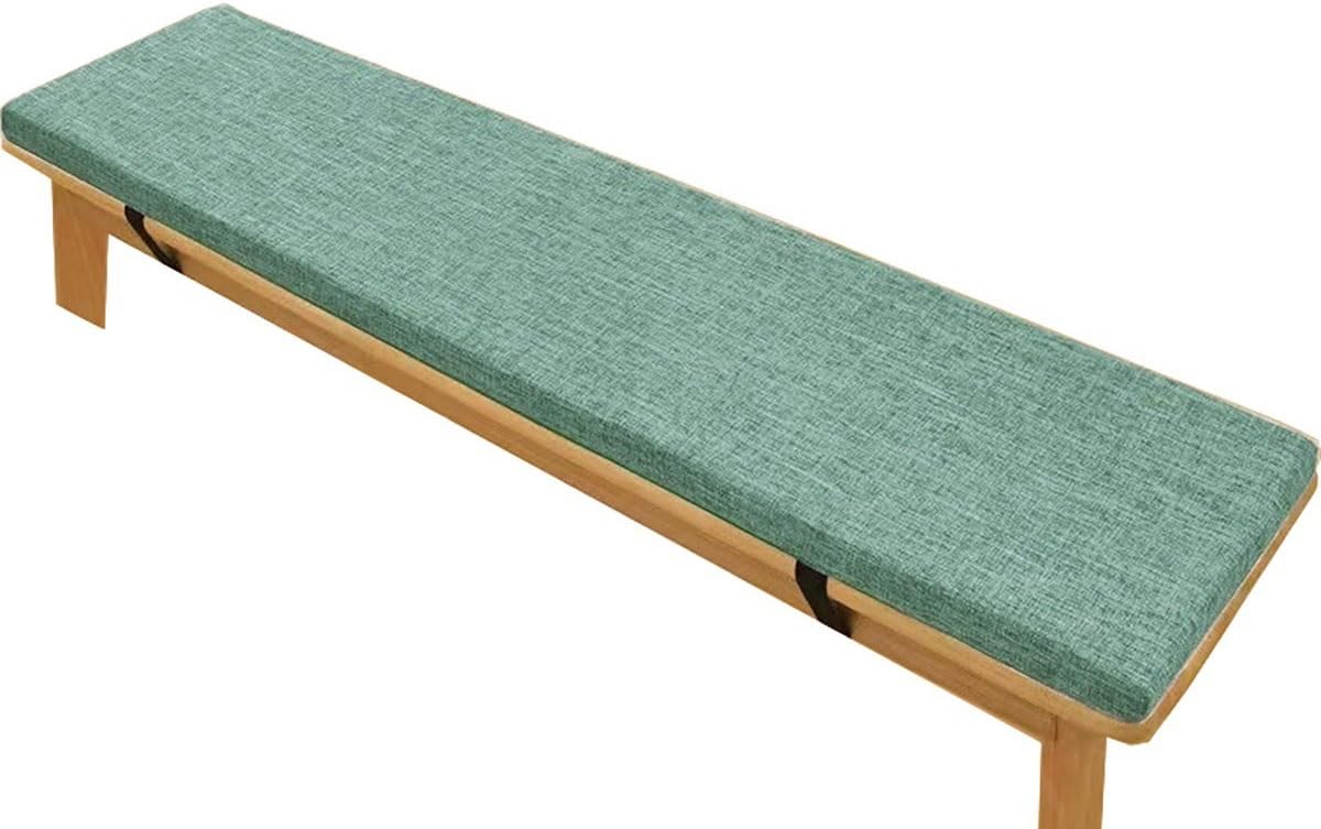Coussin de banc lavable vert agate avec une mousse dense de 5 cm d'épaisseur