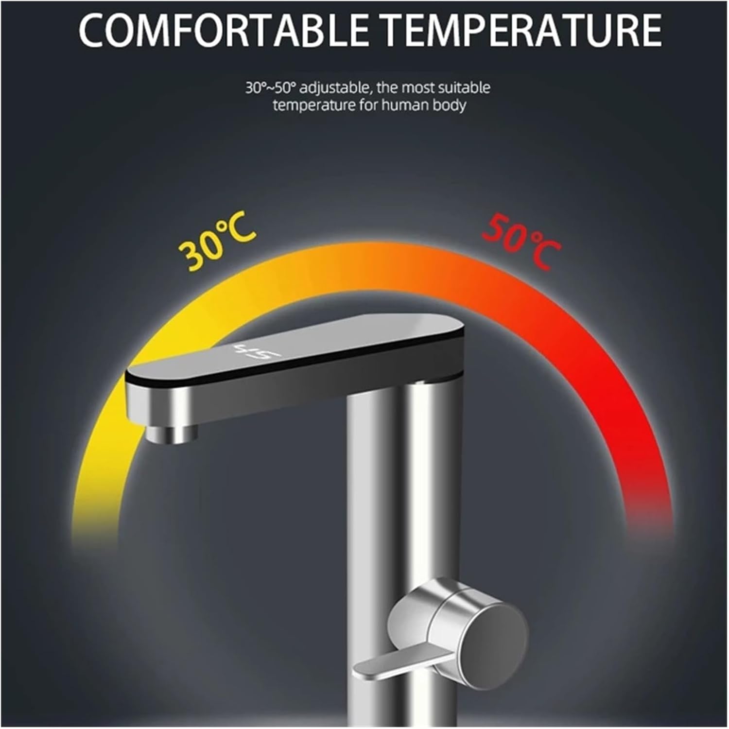 瞬間湯沸し器 インスタント電気温水器、シンクの蛇口、ホットおよびコールドキッチンステンレス鋼タンクレス バスルーム、トイレ用