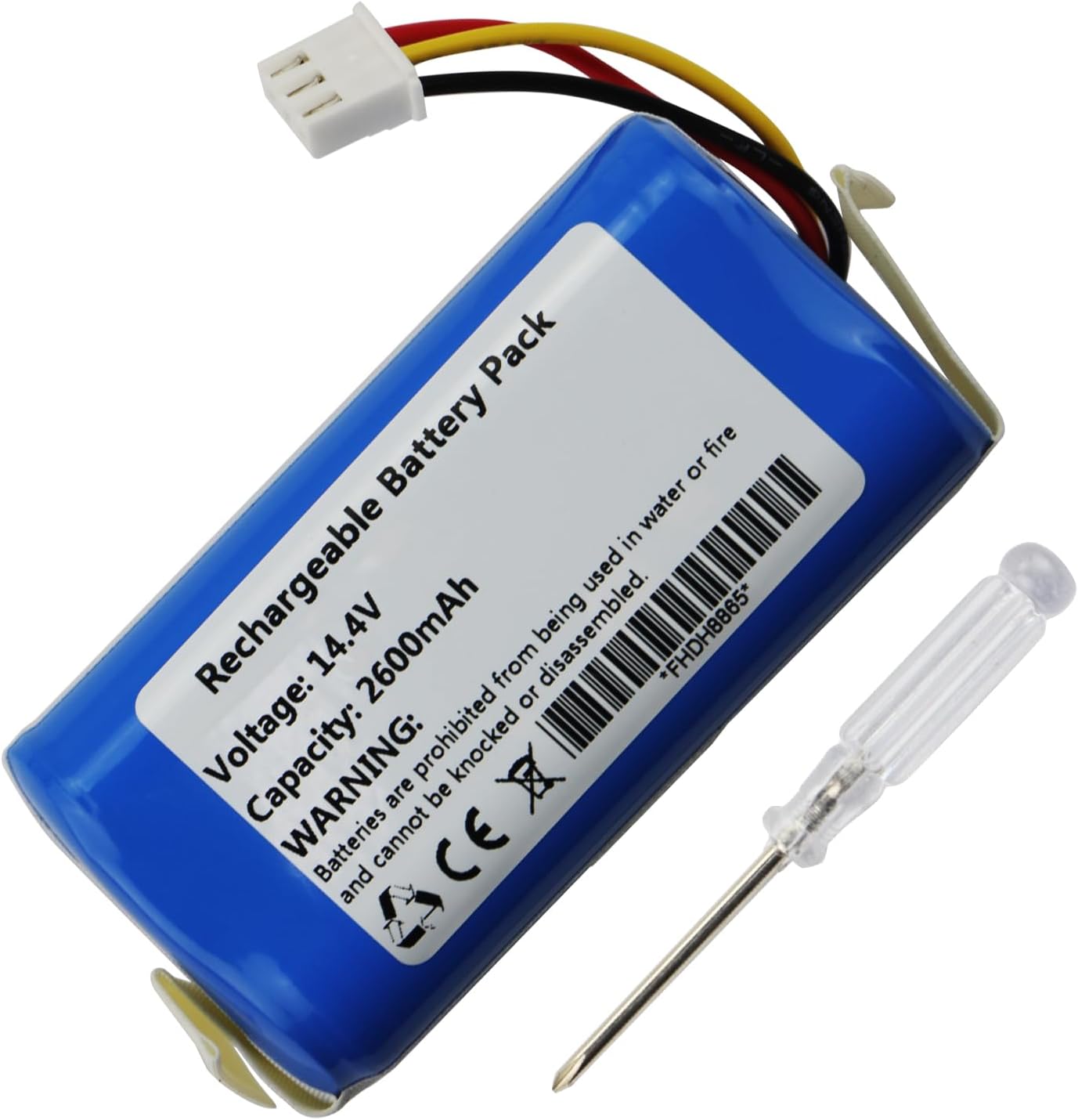 MULS 2600mAh 14.4V Vacuum Battery Replacement for CECOTEC ICR18650-14, Conga 2299, Conga 2299 Ultra Home Vital, Create NETBOT S18, ETA Nico 2219, Trifo M662 Robot Vacuum Cleaner with Tools